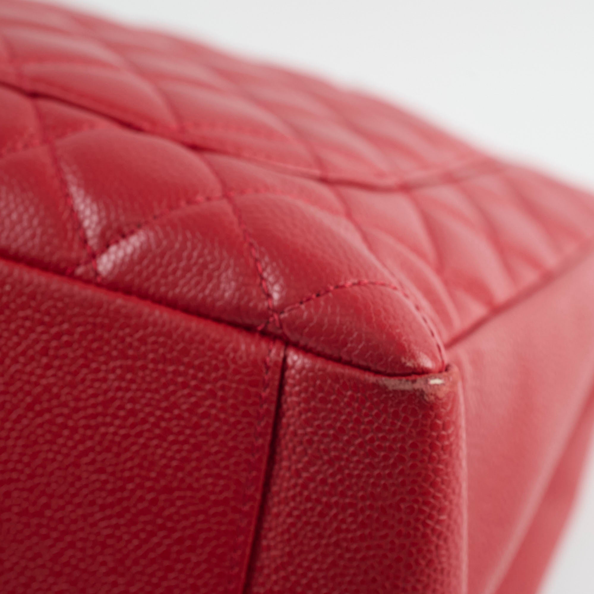 Chanel Caviar Leather Grand Shopping Tote GST Handbag - Red Luxury Designer Tote Bag for Women | Perfect for Work, Travel & Everyday Use