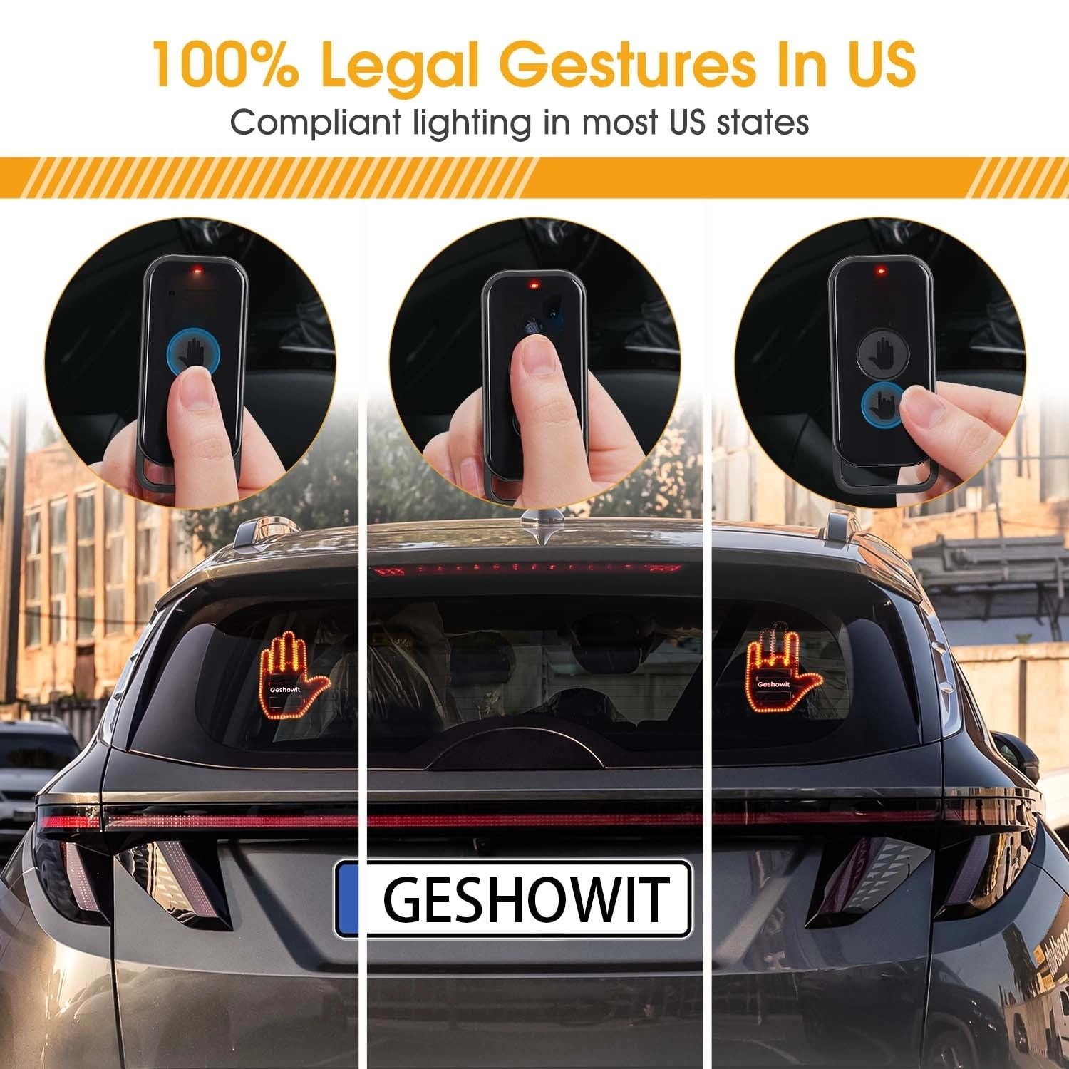 Remote Control Car Accessories for Men & Women - Funny Truck Gadgets with Finger Salute, Love & Wave Gestures - Perfect Road Rage Signs & Unique Gifts for Drivers | Great for Commuting, Road Trips & Prank Gifts