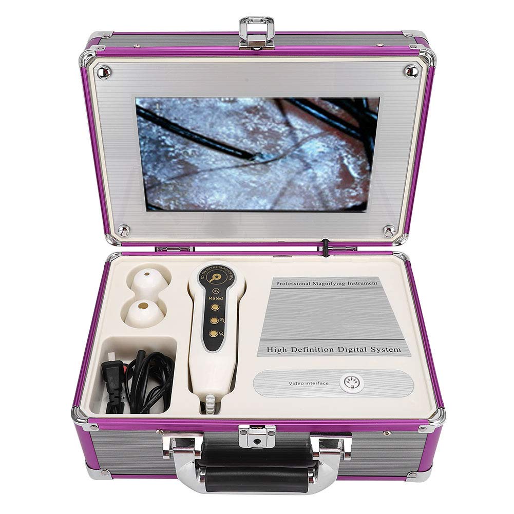 10.1 Inch Digital Hair Scalp & Skin Detector Machine - 50X to 200X Magnification, Rechargeable Hair Follicle Microscope with Moisture Tester for Beauty Salon & Dermatology Clinics - Perfect for Scalp Analysis, Skin Diagnosis & Professional Hair Care Treatments