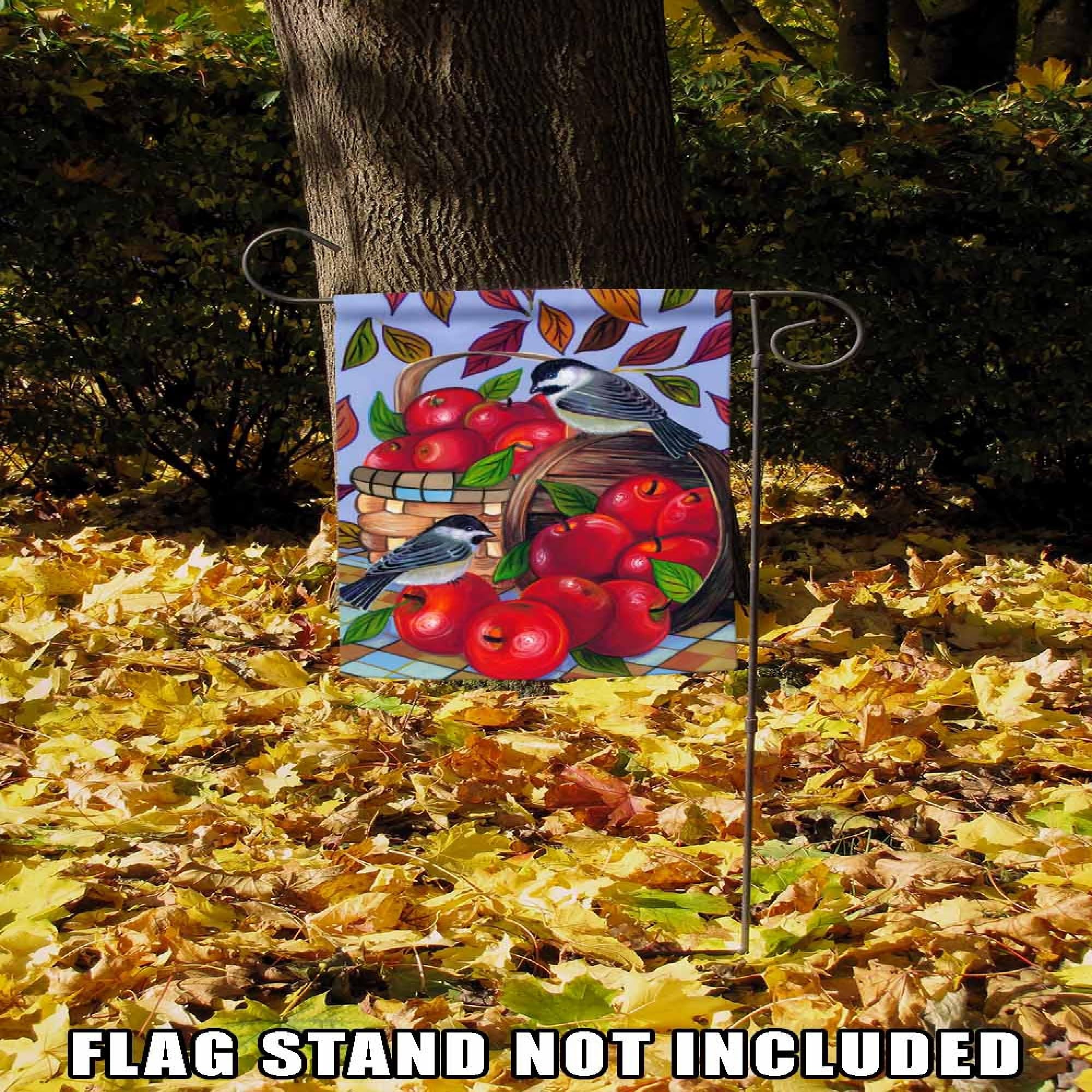 Toland Home Garden Autumn Leaves Harvest Bird House Flag - 12.5 x 18 Inch Seasonal Outdoor Decorative Garden Flag for Fall, Thanksgiving & Harvest Decor | Perfect for Porch, Yard & Farmhouse Style Homes