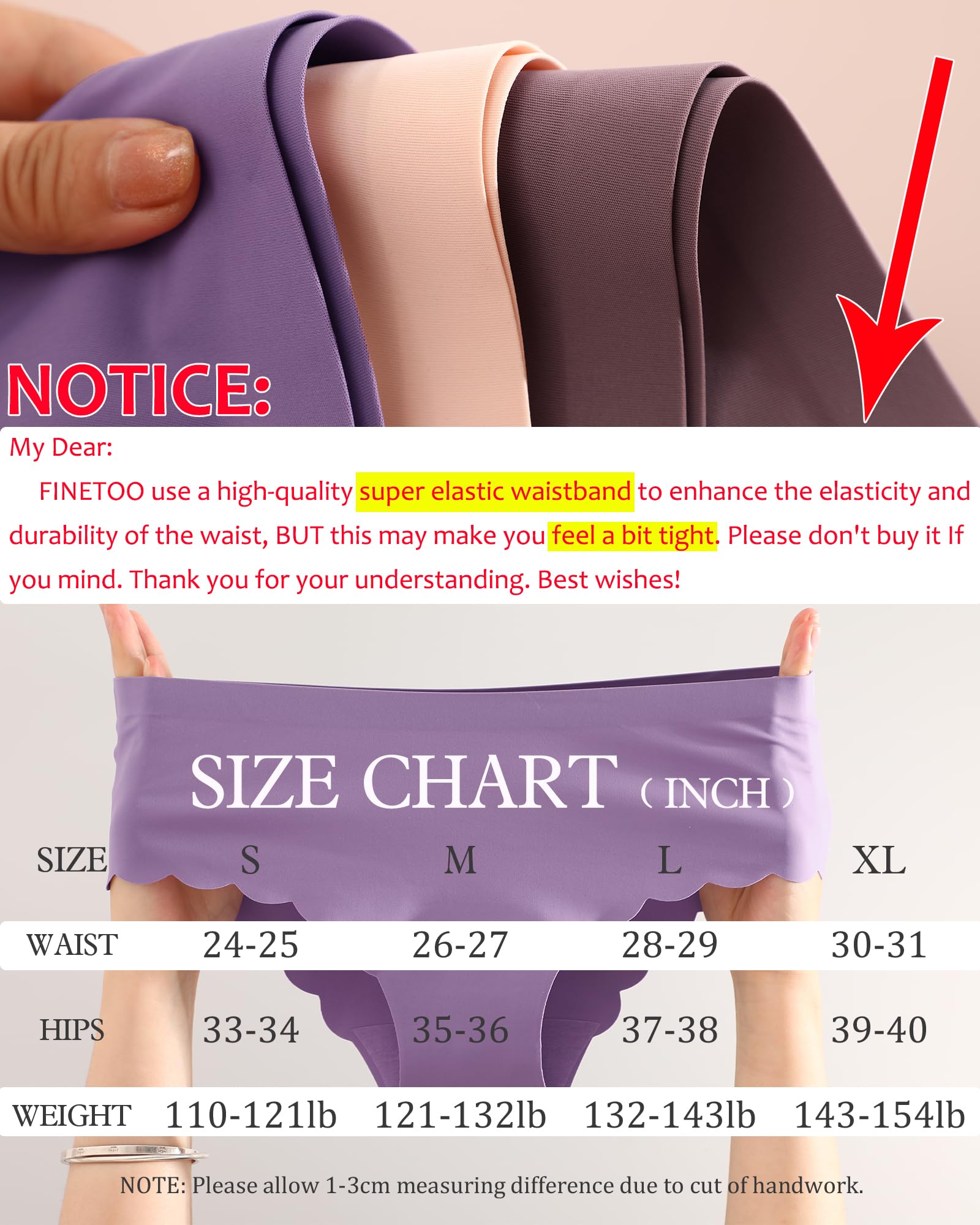 FINETOO 6 Pack Women's Seamless Underwear - Sexy Low Rise Hipster Panties with Wave Edge, No Show Bikini Briefs (S-XL) - Perfect for Everyday Wear, Lounge & Date Nights