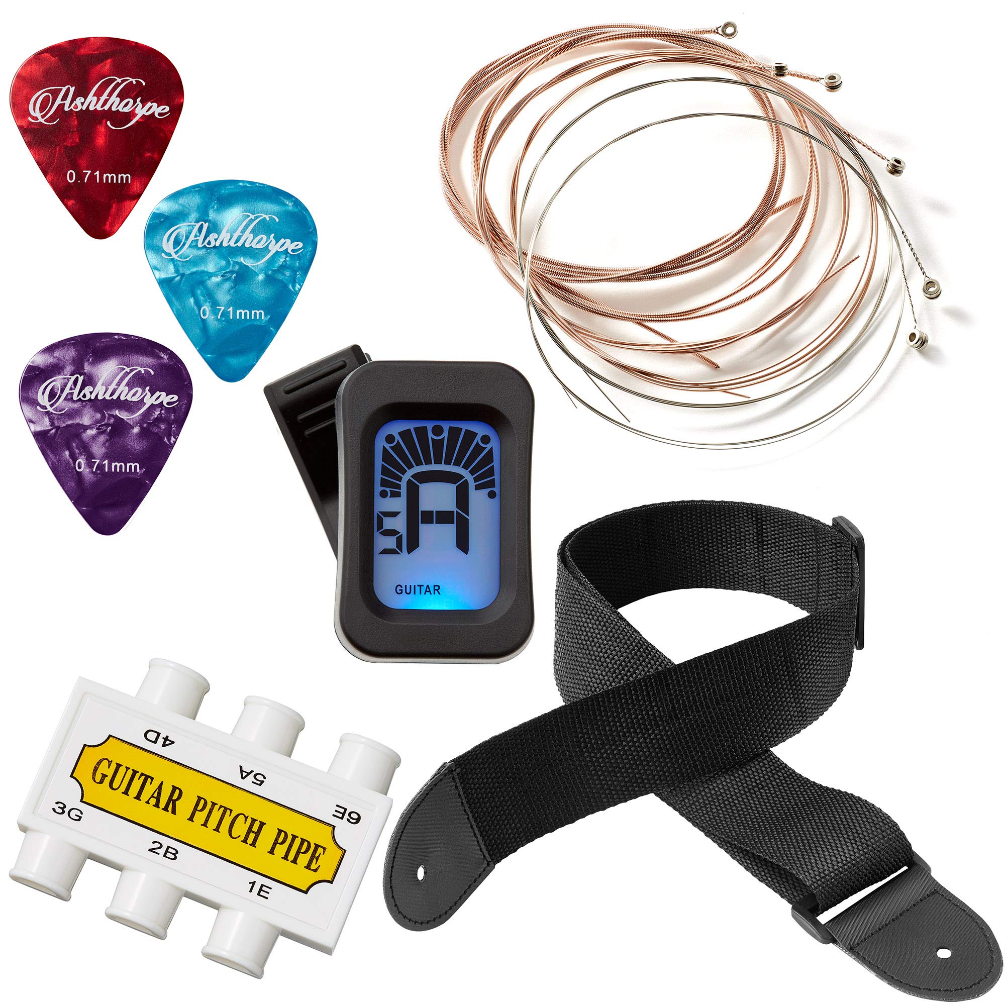 Ashthorpe 38-inch Beginner Acoustic Guitar Starter Kit (Mint Green) - Complete Package with Gig Bag, Strings, Strap, Tuner & Picks - Perfect for Kids, Teens & Adult Beginners Learning Guitar at Home, School or Camp