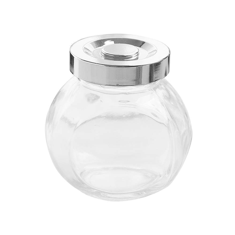 2-Pack Airtight Glass Storage Containers for Kitchen & Dining - Round Transparent Jars for Dried Fruits, Spices, Grains & Food | Portable & Sealed Design for Pantry Organization & Meal Prep