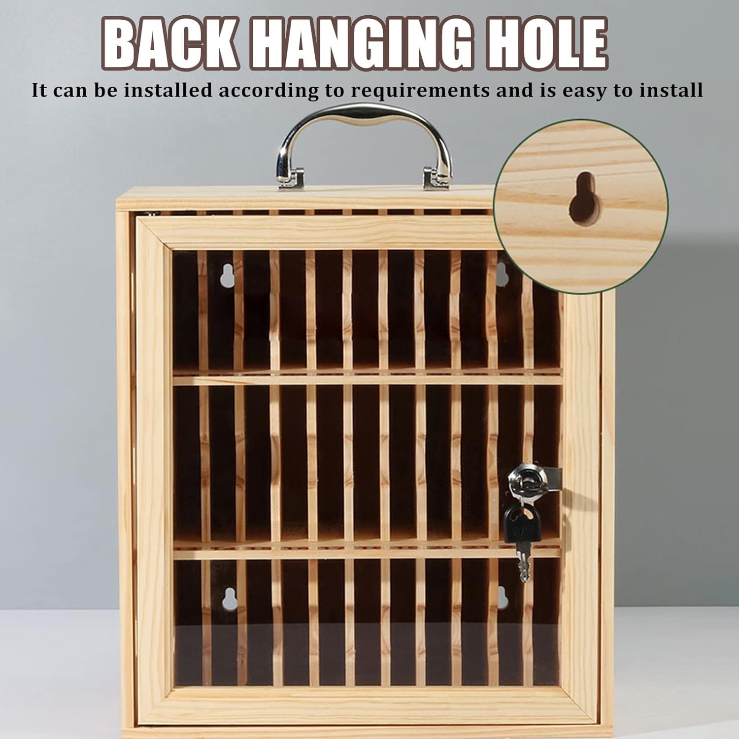 Portable Multifunctional Cell Phone Storage Locker Cabinet - Orange Mobile Phone Organizer Box for School, Office & Home (12