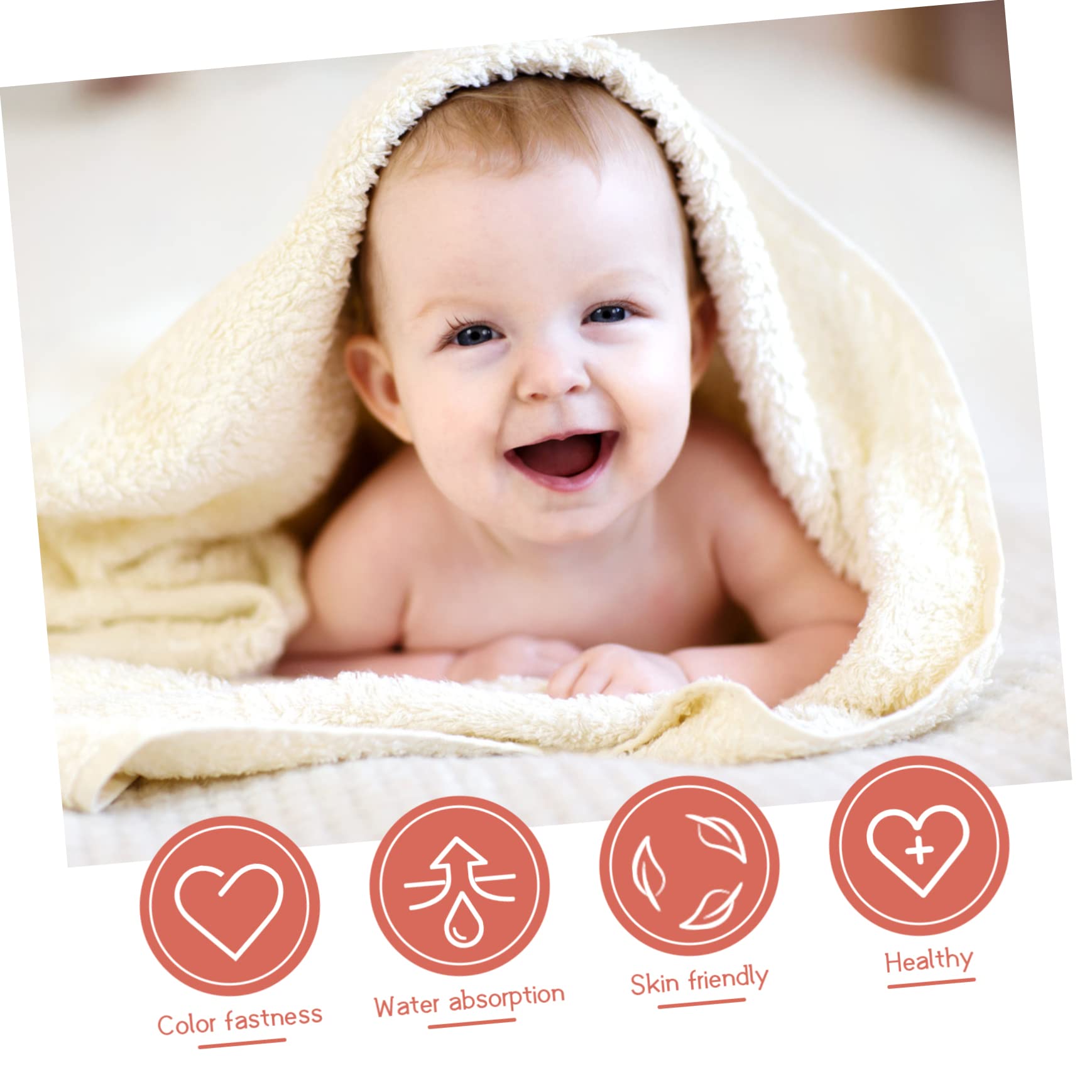 VICASKY 10 Pack Small Square Gauze Bandana Bibs - Soft Absorbent Cotton Towels for Babies & Toddlers (Red) - Perfect for Drooling, Feeding, and Messy Playtime