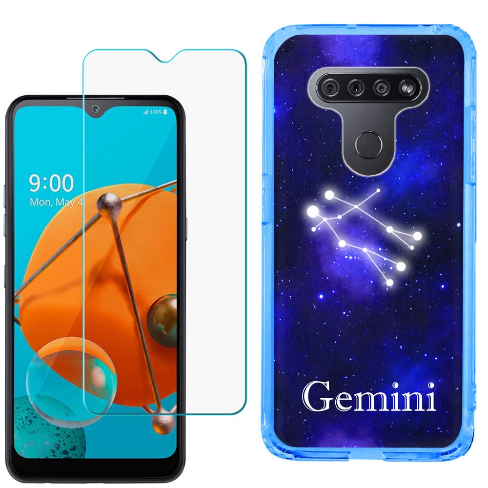 LG K51 Case with Tempered Glass - Slim TPU Cover for Protection | Daily Use