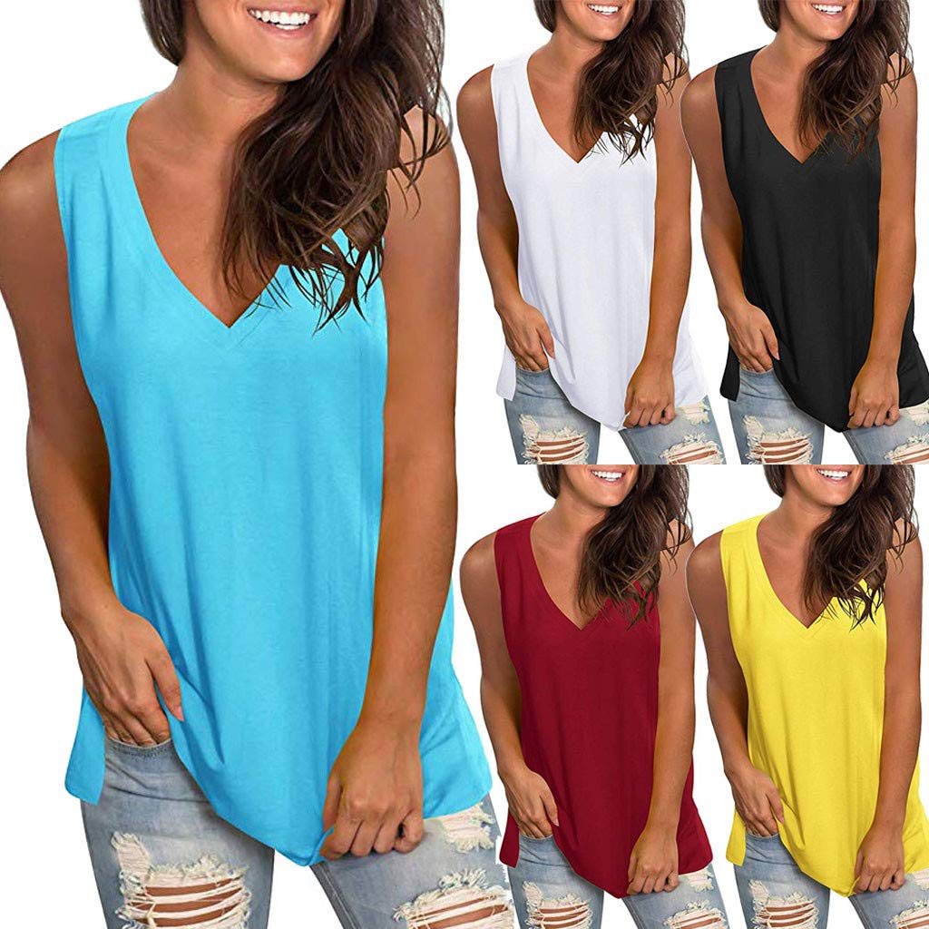 Women's Cotton Tank Tops - Breathable Sleeveless Summer Blouses for Casual Wear & Outdoor Activities | Loose Fit Flowy Shirts for Beach, Yoga, and Everyday Comfort
