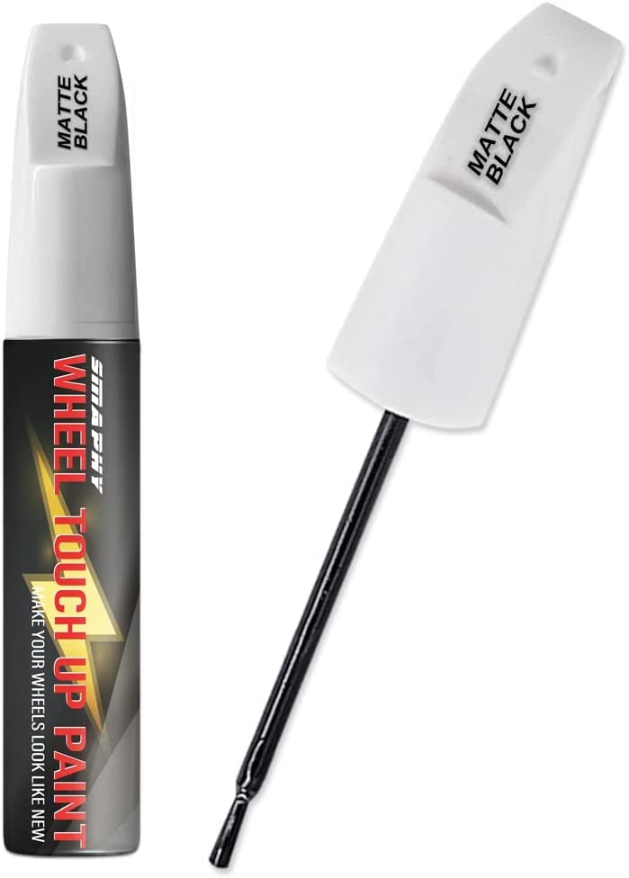 Black Rim Touch Up Paint for Car Wheels - Quick & Easy Wheel Repair Paint, Automotive Undercoat in Matte Black | Universal Color for Alloy Rims, DIY Scratch Fix for Vehicles (Perfect for Touch-Ups, Cosmetic Repairs & Wheel Restoration)