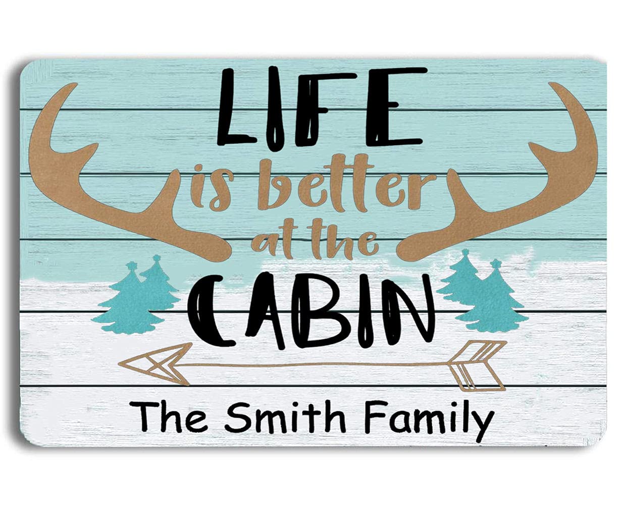 Personalized Cabin House Sign - Life Is Better at The Lake - Rustic Wooden Wall Decor for Cabin, Lake House & Farmhouse - Perfect for Porch, Entryway or Living Room