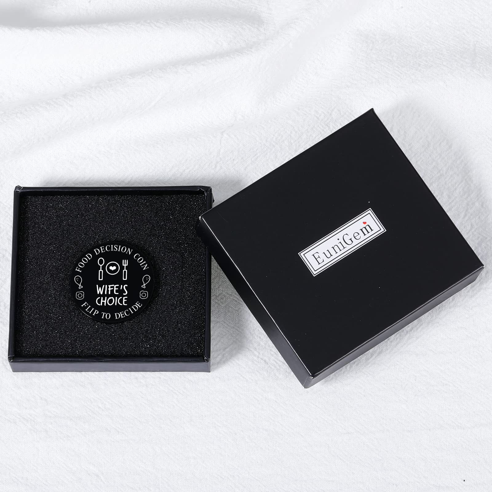 Funny Decision Coin for Couples - Yes No Flip Coin for Him Her - Perfect Anniversary, Wedding & Birthday Gift for Husband Wife - Unique Valentine's Day Present for Newlyweds - Great for Date Nights, Game Challenges & Romantic Surprises