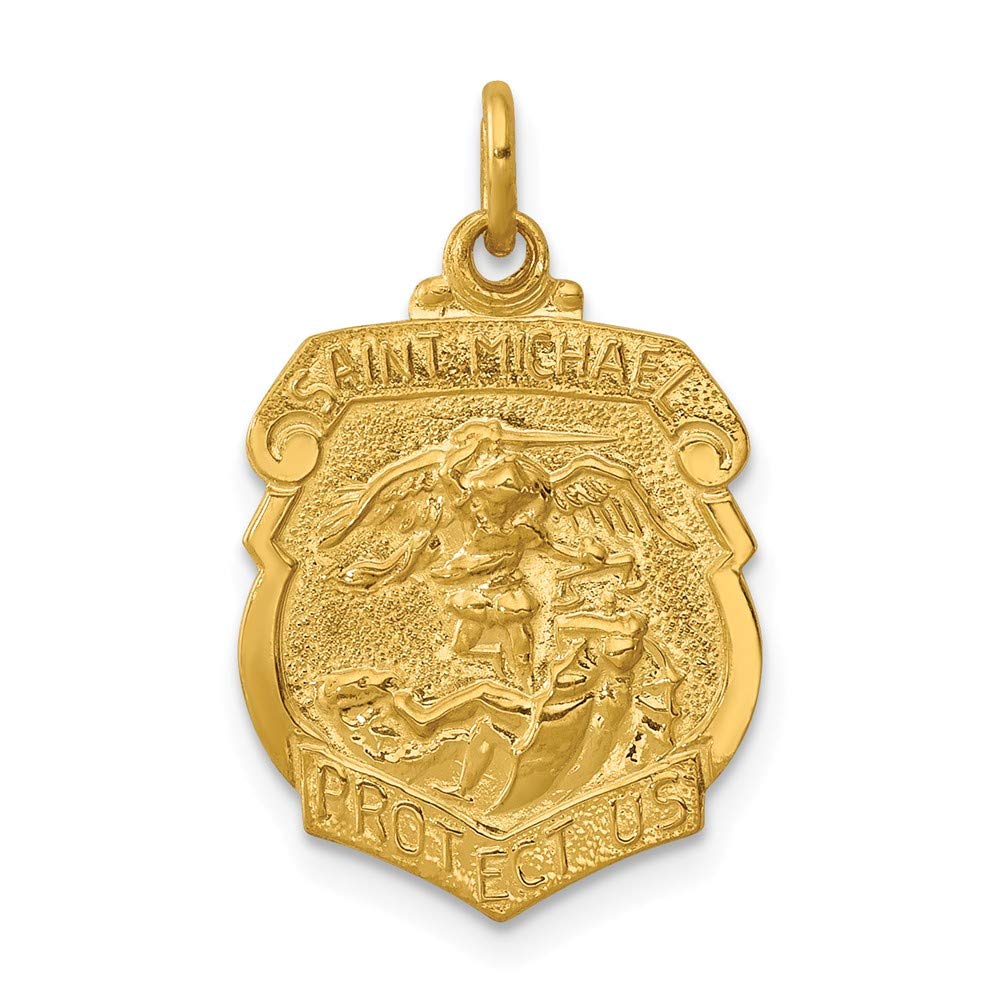 24K Gold-Plated 925 Sterling Silver Saint Michael Medal - Religious Jewelry for Protection, Gifts & Faith-Based Fashion