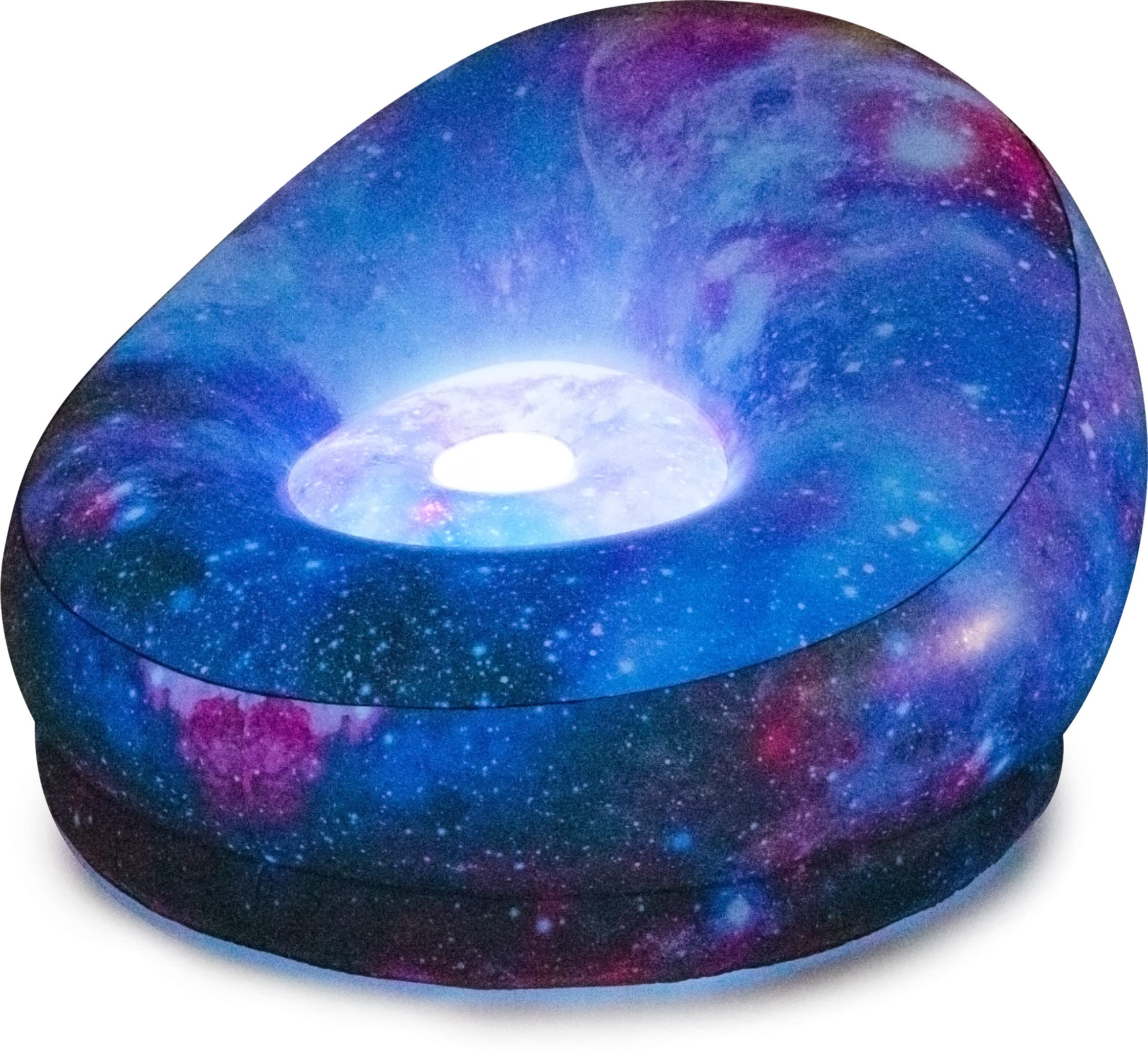 Inflatable LED Light Up Chair - Air Candy Galaxy Hubble Telescope Illuminated Gaming Chair for Adults & Teens - Perfect for Bedroom Decor, Gaming Setup, Outdoor Parties & Relaxation