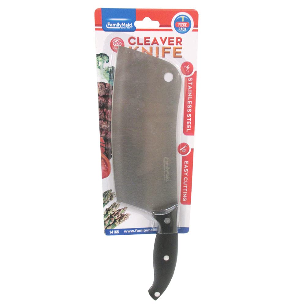 7 Inch Professional Butcher Knife - High Carbon Stainless Steel Meat Cleaver - Heavy Duty Chef Knife for Kitchen - Black - Perfect for Chopping Meat, Vegetables & Bones - Ideal for Home Cooks & Professional Chefs