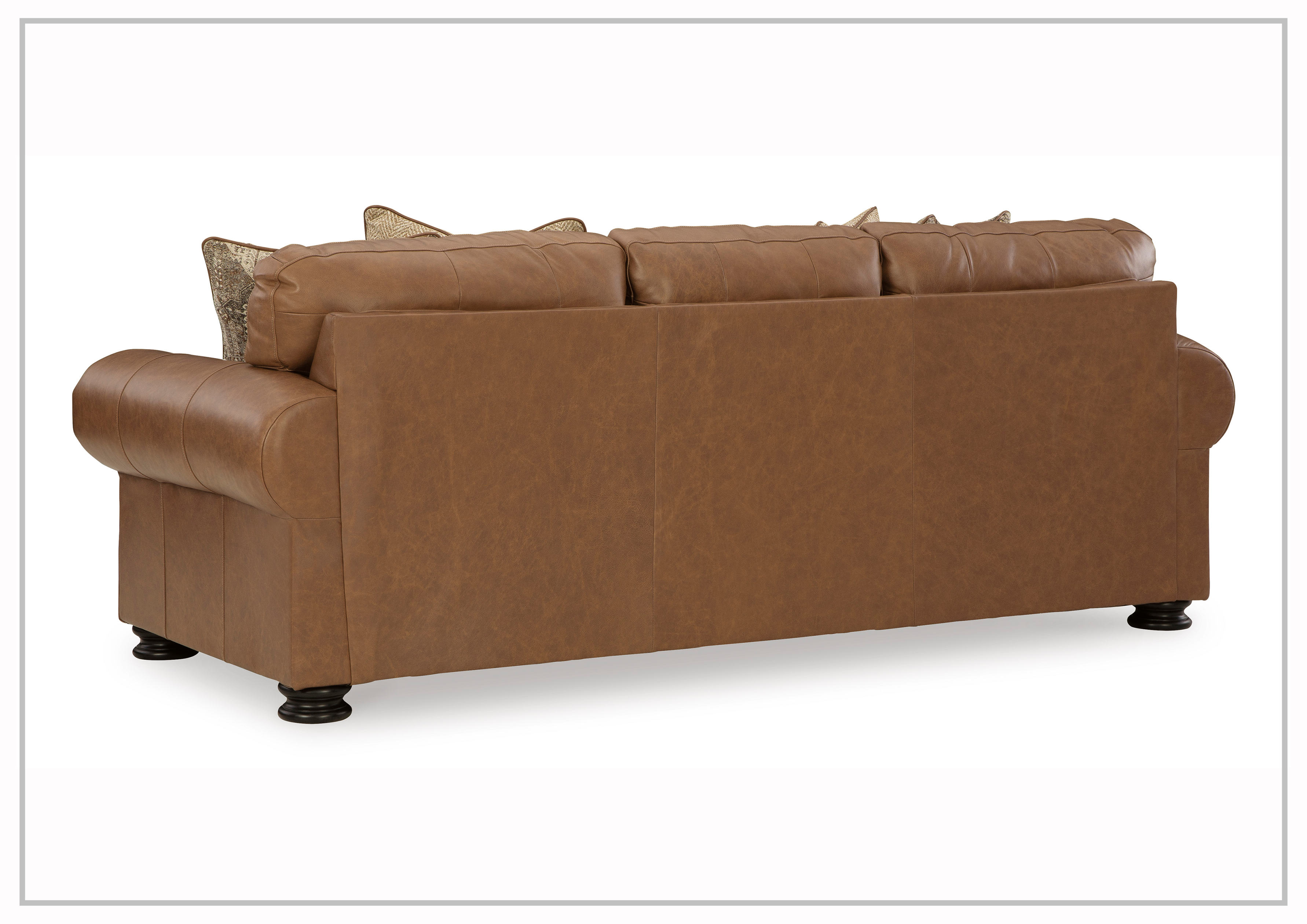 Gio Italia Crescentia Brown Leather 3-Seater Queen Sleeper Sofa Bed - Convertible Comfort for Small Spaces, Guest Rooms & Apartments