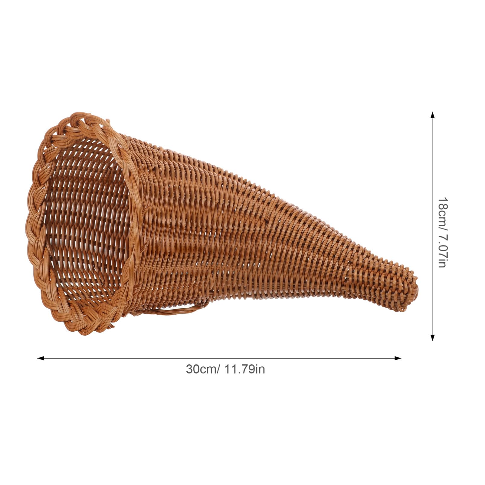 Homoyoyo Woven Wicker Cornucopia Basket - Natural Rattan Storage & Serving Platter for Thanksgiving Table Centerpiece | Fall Harvest Decor, Home Organization, Party Serving Tray
