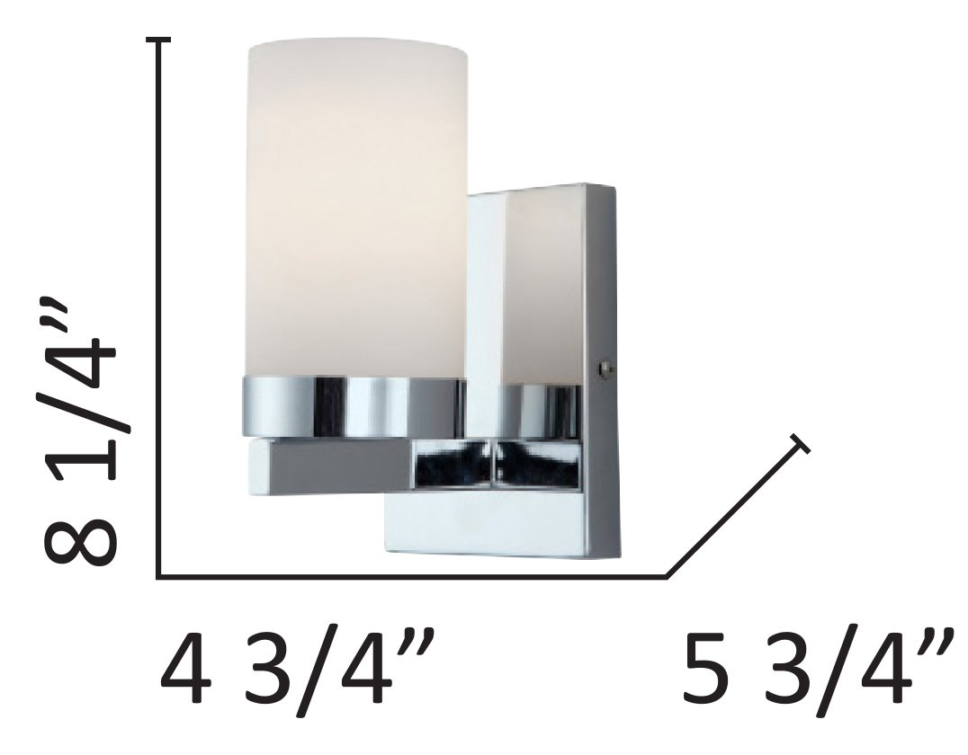Canarm IVL429A01CH Milo 1-Light Bathroom Vanity Fixture in Chrome Finish - Perfect for Modern Bathroom & Powder Room Lighting