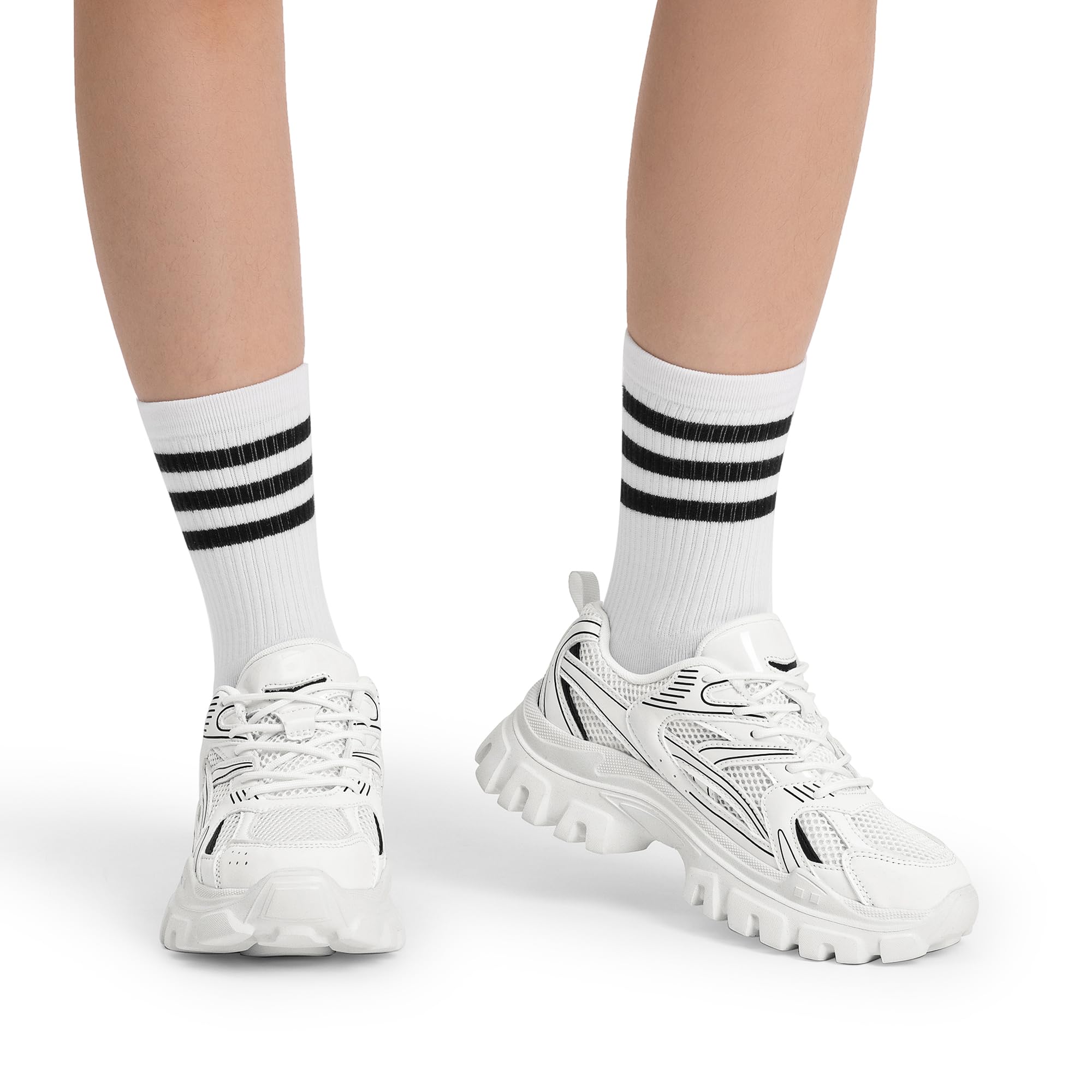 **DREAM PAIRS Women's Chunky Platform Sneakers - Y2K Retro Fashion Lace-Up Comfortable Walking Shoes for Casual Outfits & Street Style**    *(Perfect for Daily Wear, Shopping, Travel & Trendy Street Fashion Looks)*