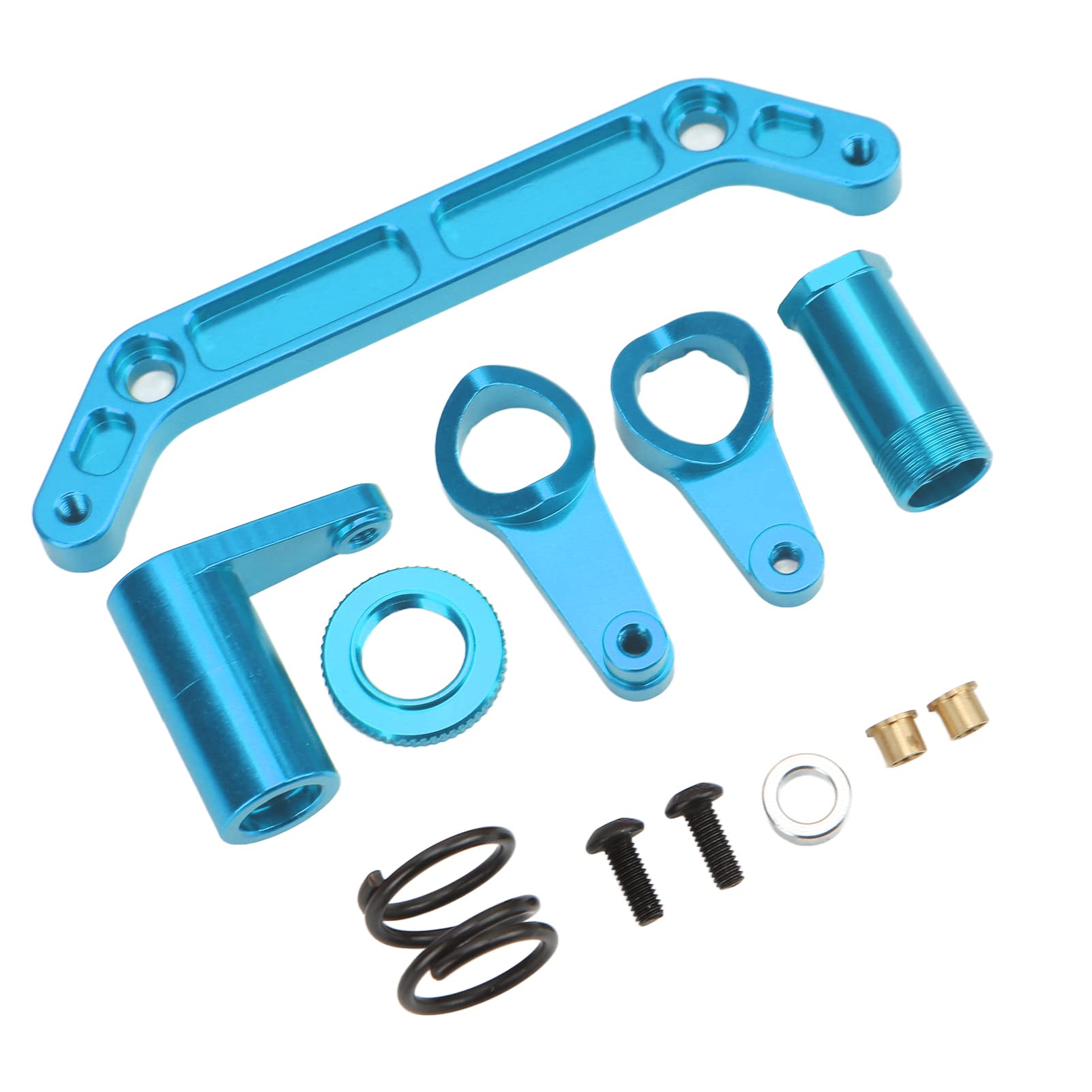 SNOQ RC Steering Assembly - Heavy Duty Aluminum Alloy Replacement for JLB 110 RC Trucks (Blue) | High Pressure Resistant | Perfect for Off-Road Racing & RC Car Upgrades