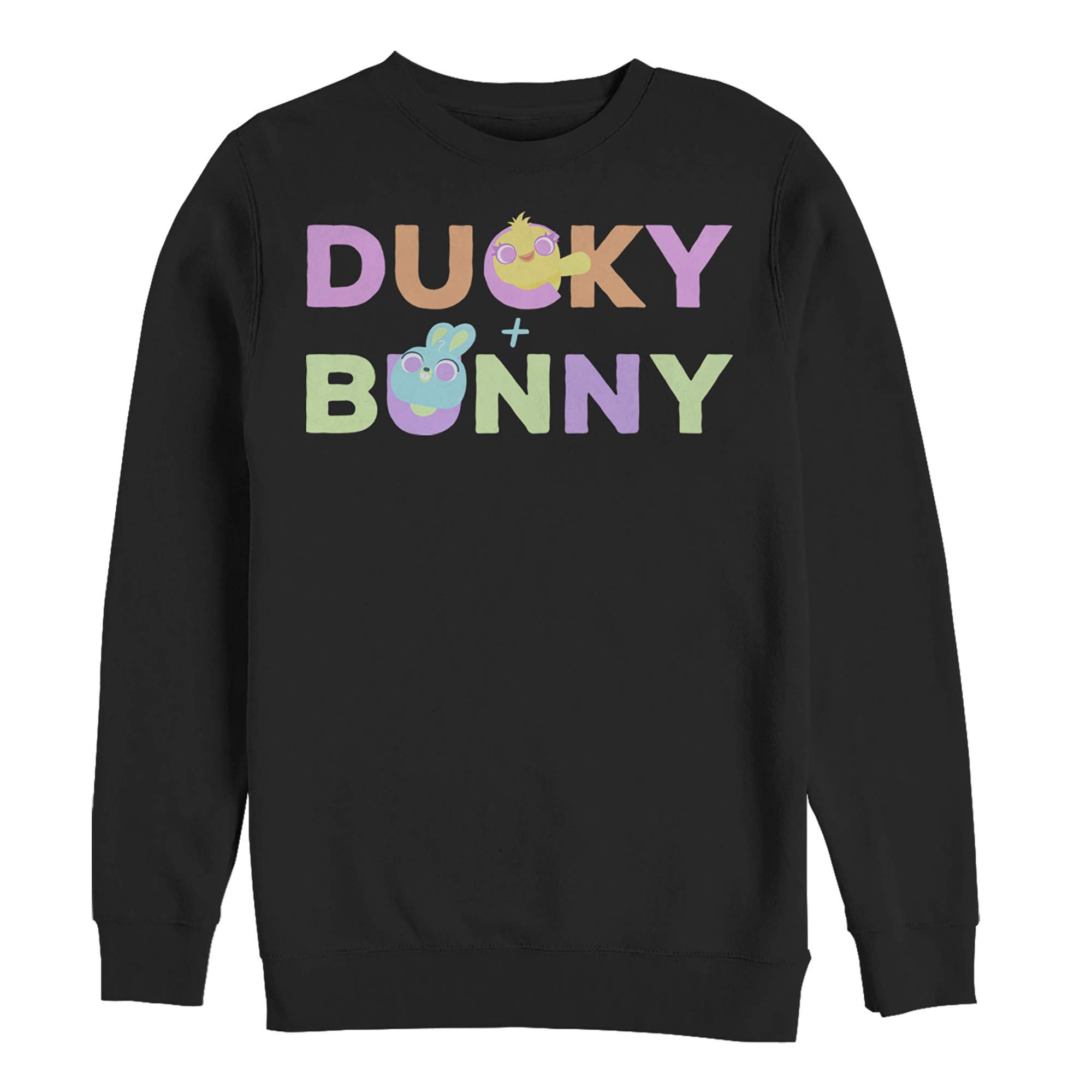 Men's Toy Story Ducky & Bunny Rainbow Graphic Sweatshirt - Soft Cotton Pullover Hoodie for Disney Fans, Casual Wear & Movie Night Outfits