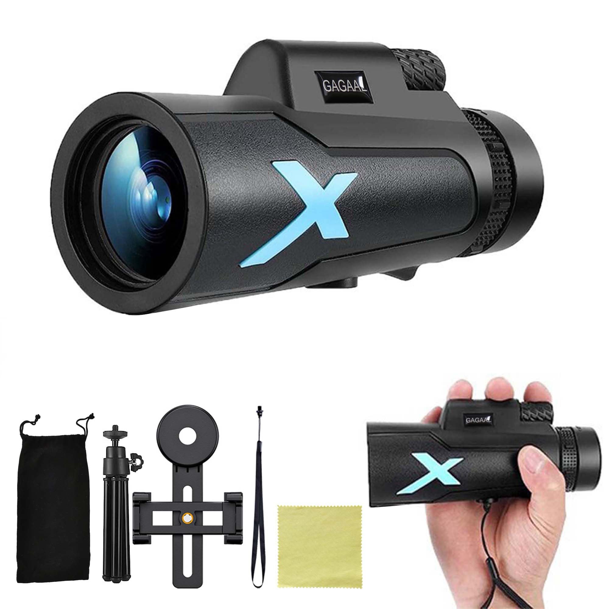 12X50 High Power Monocular Telescope with Smartphone Adapter & Tripod - Compact & Lightweight for Bird Watching, Hunting, Hiking, Camping, Travel and Outdoor Adventures