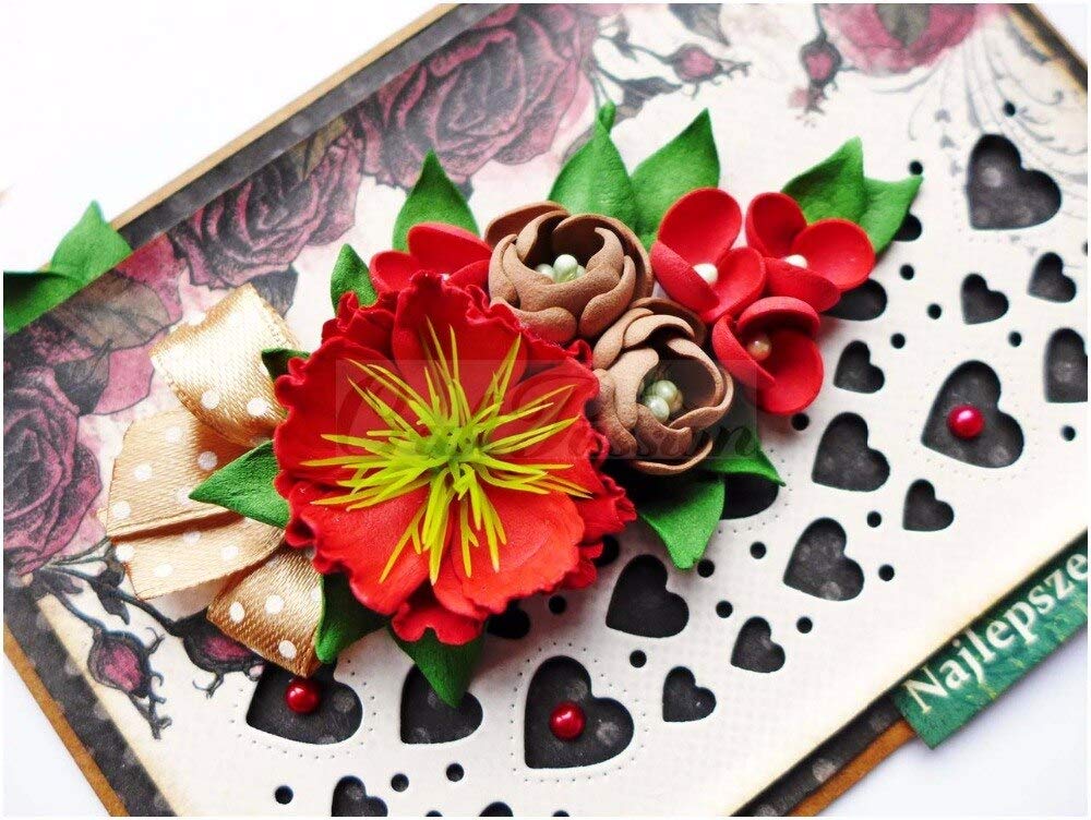 Flowers Metal Cutting Dies for DIY Scrapbooking - Artist Craft Stencils, Paper Punch Molds & Knife Blades - Perfect for Card Making, Journaling, and Home Decor Projects