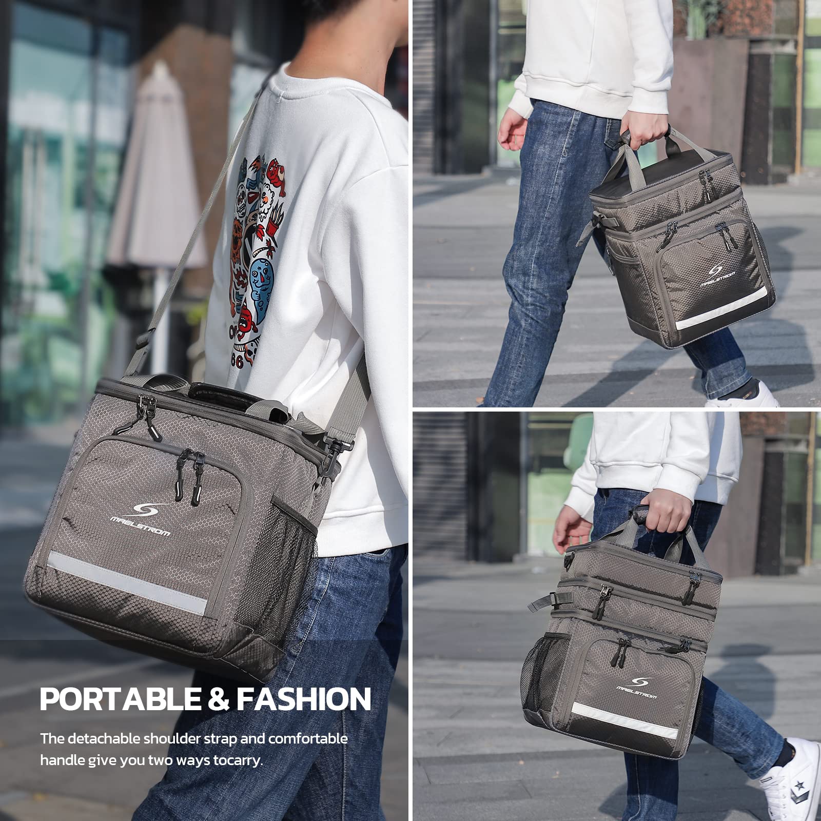 **Maelstrom Insulated Lunch Box for Men & Women - Leakproof Cooler Bag with Durable Tote Handle - Perfect for Work, School, Picnics & Outdoor Activities**