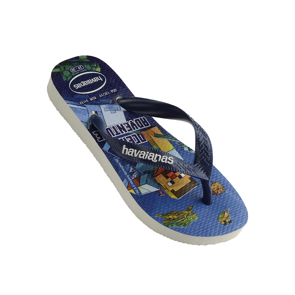 Havaianas Kids Minecraft Flip Flops - Comfortable Sandals for Boys & Girls | Perfect for Beach, Pool & Summer Play