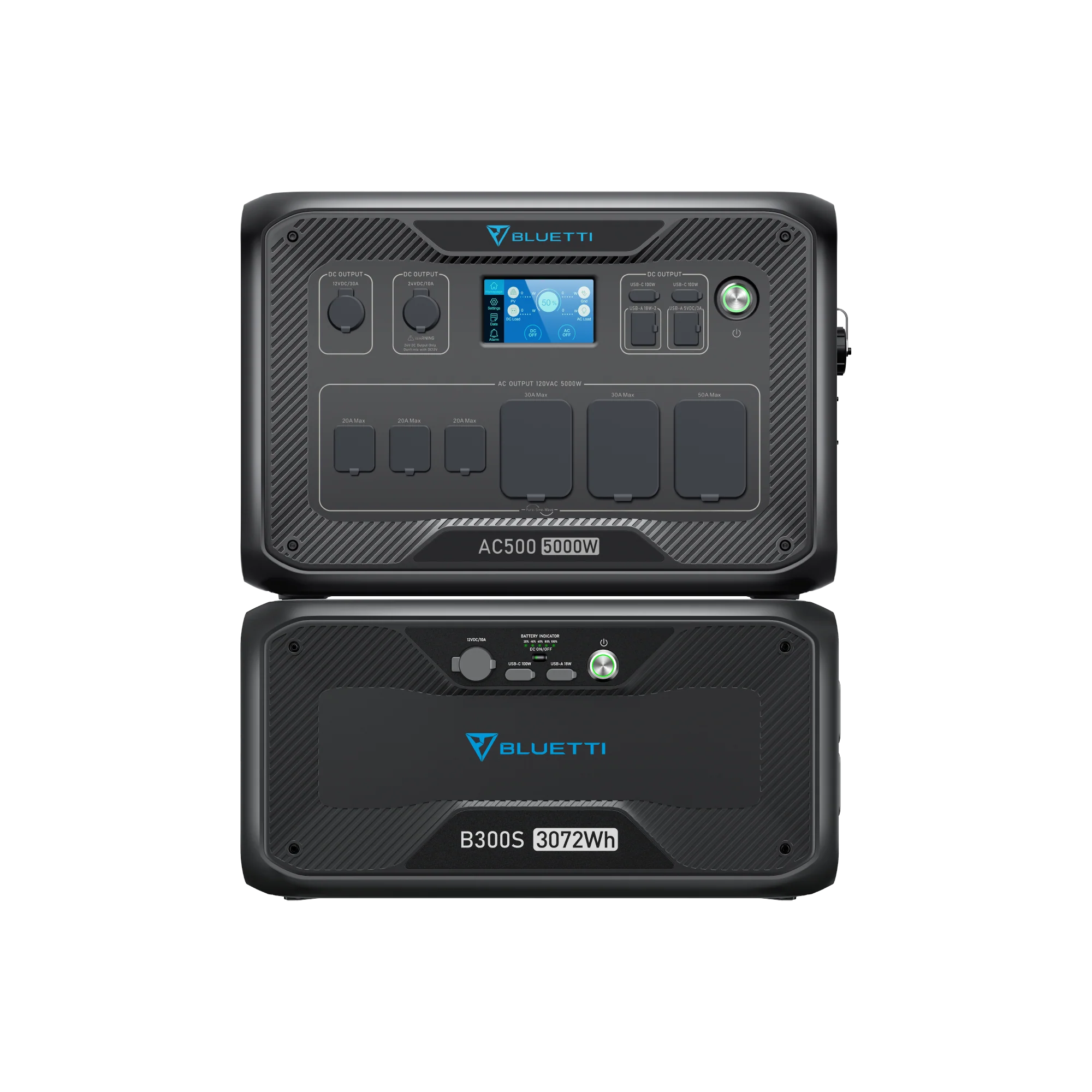 BLUETTI AC500 + B300S Solar Power Station | 5000Wh Home Battery Backup System for Emergency Power, Off-Grid Living & RV Camping