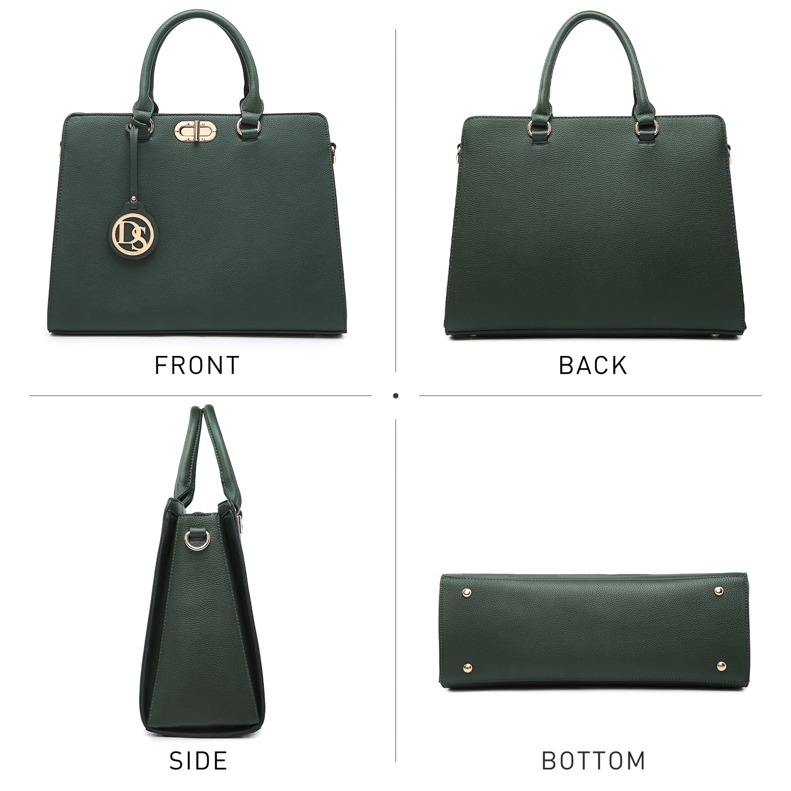 Dasein Women's Leather Handbag - Stylish Tote Shoulder Bag with Matching Clutch for Work, Travel & Daily Use | Professional Office Purse & Fashionable Satchel