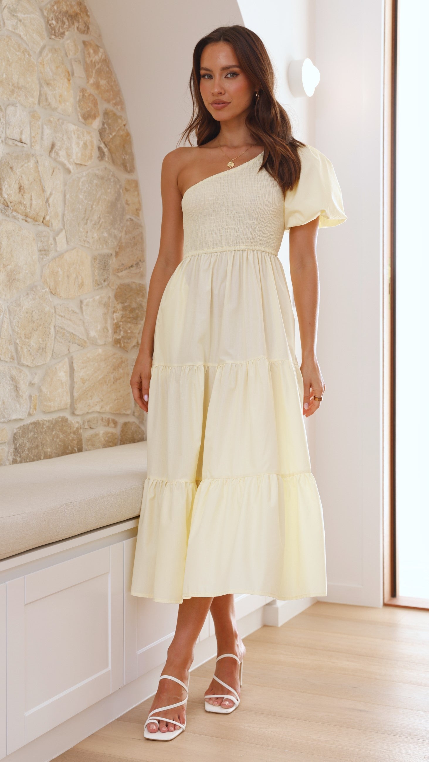 Frankie Maxi Dress for Women - Flowy Long Summer Dress in Yellow | Perfect for Beach, Vacation & Casual Outings