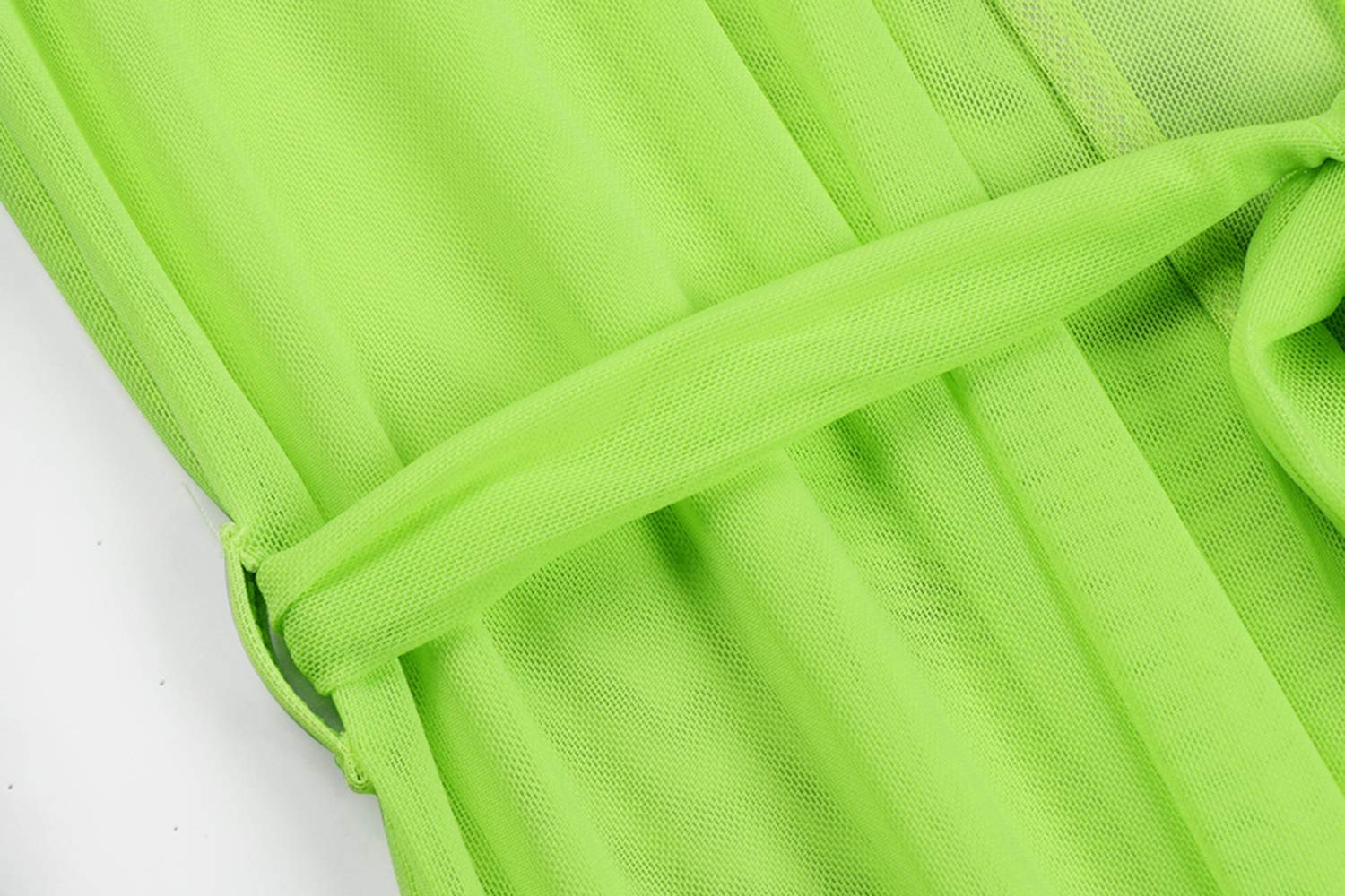 Sexy Women's Mesh Long Sleeve Tie Front Swimsuit Cover Up Dress - Beachwear, Pool Party, Vacation & Summer Outfit for Swim Beach Maxi Dress