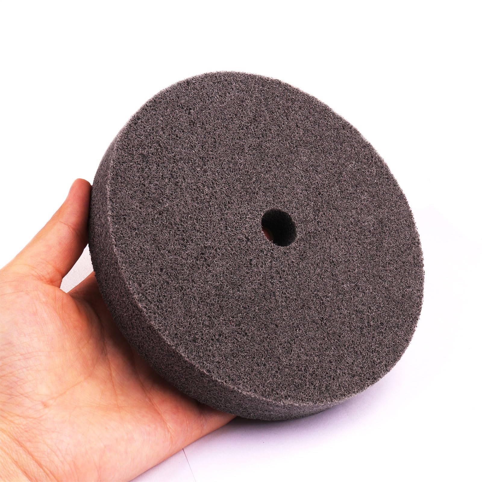 6 Inch Fiber Buffing Wheel, 7P Hardness Fiber Polishing Wheel, 180 Grit Quick Change Replacement Pad for Bench Buffer & Bench Grinder - Perfect for Polishing Stainless Steel, Metal, Aluminum & Automotive Parts - Ideal for DIY, Jewelry Making & Metalworking Projects