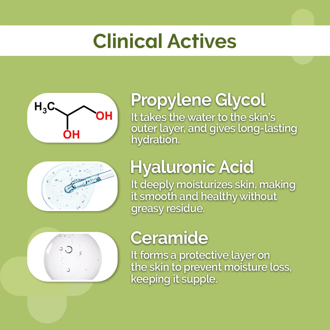The Derma Co 5% Propylene Oil-Free Face Moisturizer with Hyaluronic Acid - 48 Hour Hydration for Oily Skin - Lightweight Non-Greasy Formula - Perfect for Daily Use & Travel Skincare Routine (100g)
