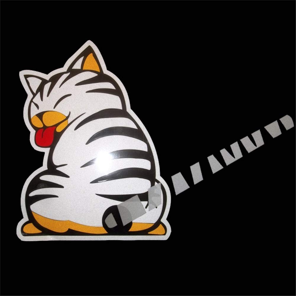 3D Creative Cat Wagging Tail Car Wiper Sticker - Funny Cartoon Windshield Decoration for Rear Window & Auto Glass - Perfect for Car Enthusiasts & Pet Lovers (Great for Gifts, Car Shows & Personalizing Your Vehicle)