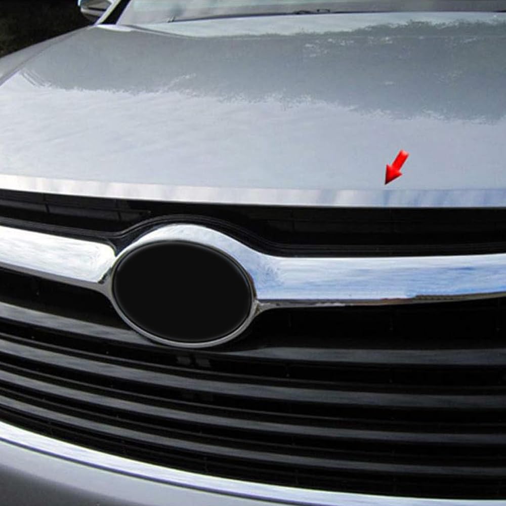 Stainless Steel Hood Vent Accent Trim for 2014-2019 Toyota Highlander - Durable Car Exterior Accessory for Off-Road & Street Style Enhancement