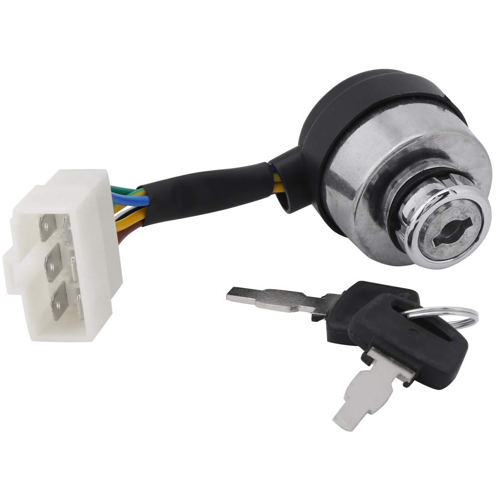 188F Generator Ignition Start Key Switch - 6 Wire Ignition Switch for 2.5-6.5KW Generators - Perfect for Power Outages, Camping & Emergency Backup Power