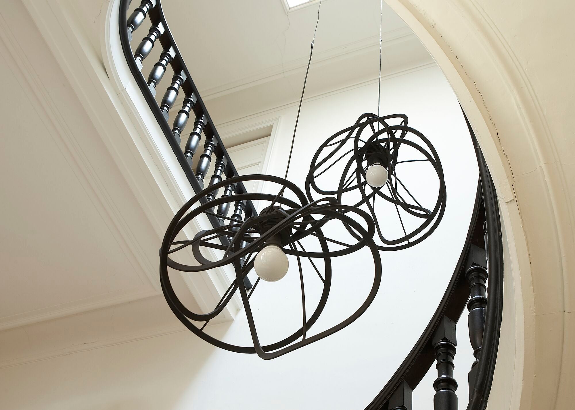 Modern Black Bloom Suspended Ceiling Light - Large Size for Living Room, Bedroom & Dining Room Lighting