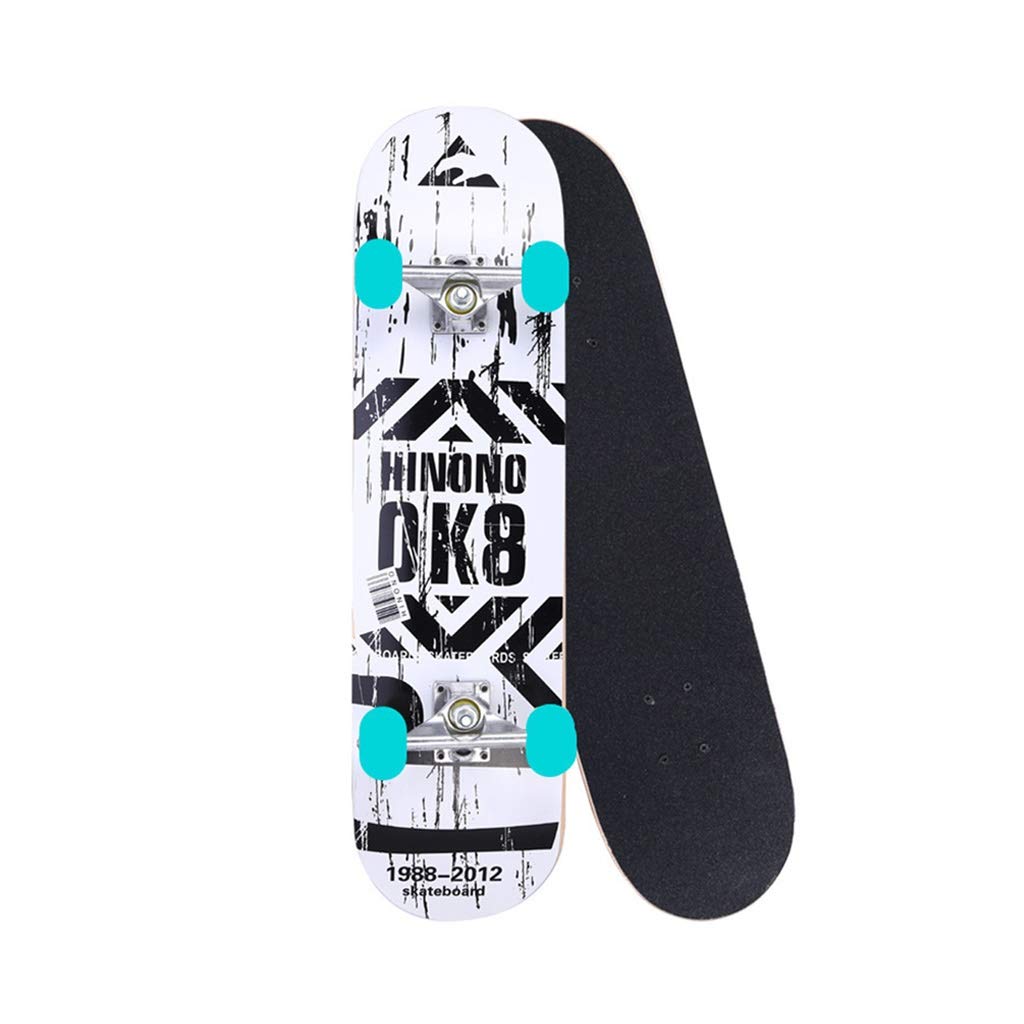 OFFA 31 Inch Complete Skateboard with Double Kick Tail - 7 Layer Maple Deck Cruiser for Kids, Teens & Adults - Perfect for Beginners, Extreme Sports & Outdoor Riding (Color: D) - Great for Commuting, Tricks & Park Skating