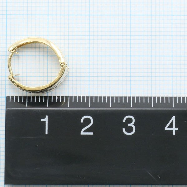 18K Yellow Gold and White Gold Earrings for Women - Elegant Dangle Hoop Earrings for Parties, Weddings, and Everyday Wear