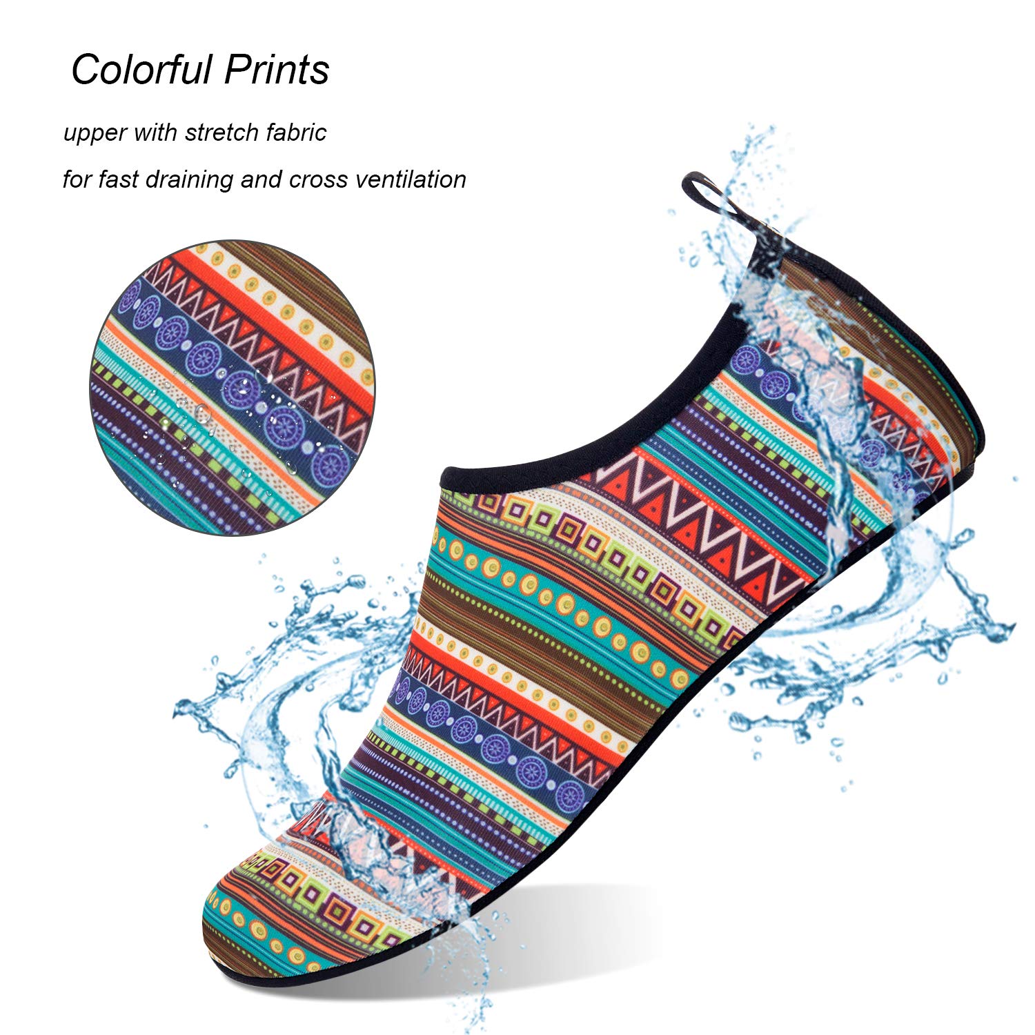 Water Shoes for Women & Men - Barefoot Quick-Dry Aqua Socks for Beach, Swim, Surf, Yoga & Exercise | Lightweight & Breathable with Translucent Soles | Perfect for Water Sports, Pool, Travel & Outdoor Activities