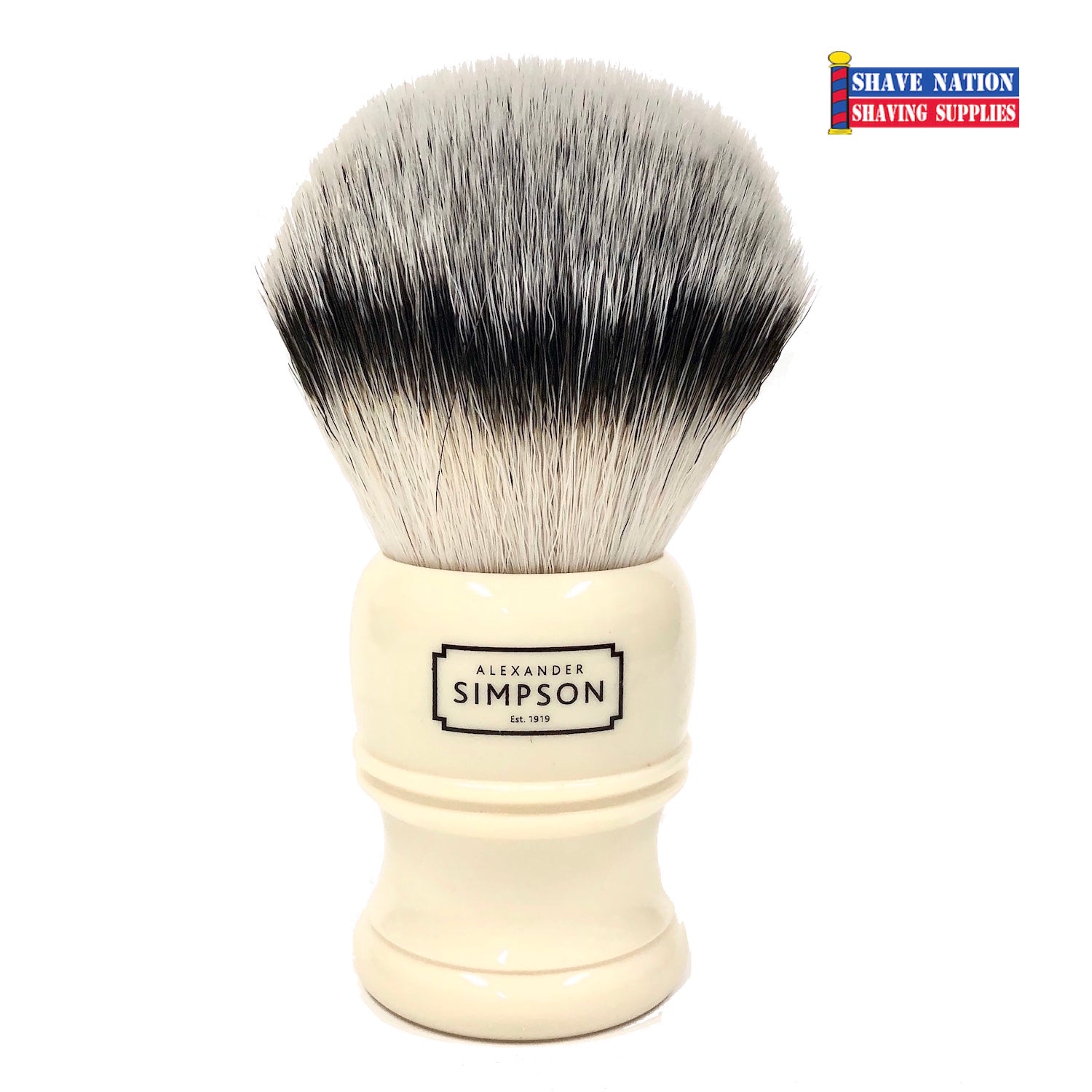Simpsons Trafalgar Synthetic Shaving Brush for Men - Premium Soft Bristles for Smooth Shaving - Perfect for Wet Shaving, Travel & Grooming Kits