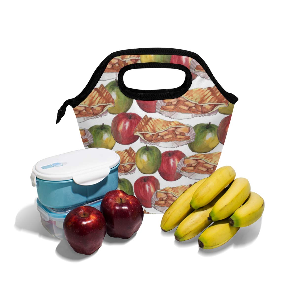 DoubleCW Insulated Lunch Bag - Large Thermal Lunch Box with Wide Opening & Drinks Holder, Durable Nylon Lunch Tote for Work, College, Picnic, Hiking, Beach & Fishing | Perfect for Adults, Men & Women | Keep Food Fresh All Day