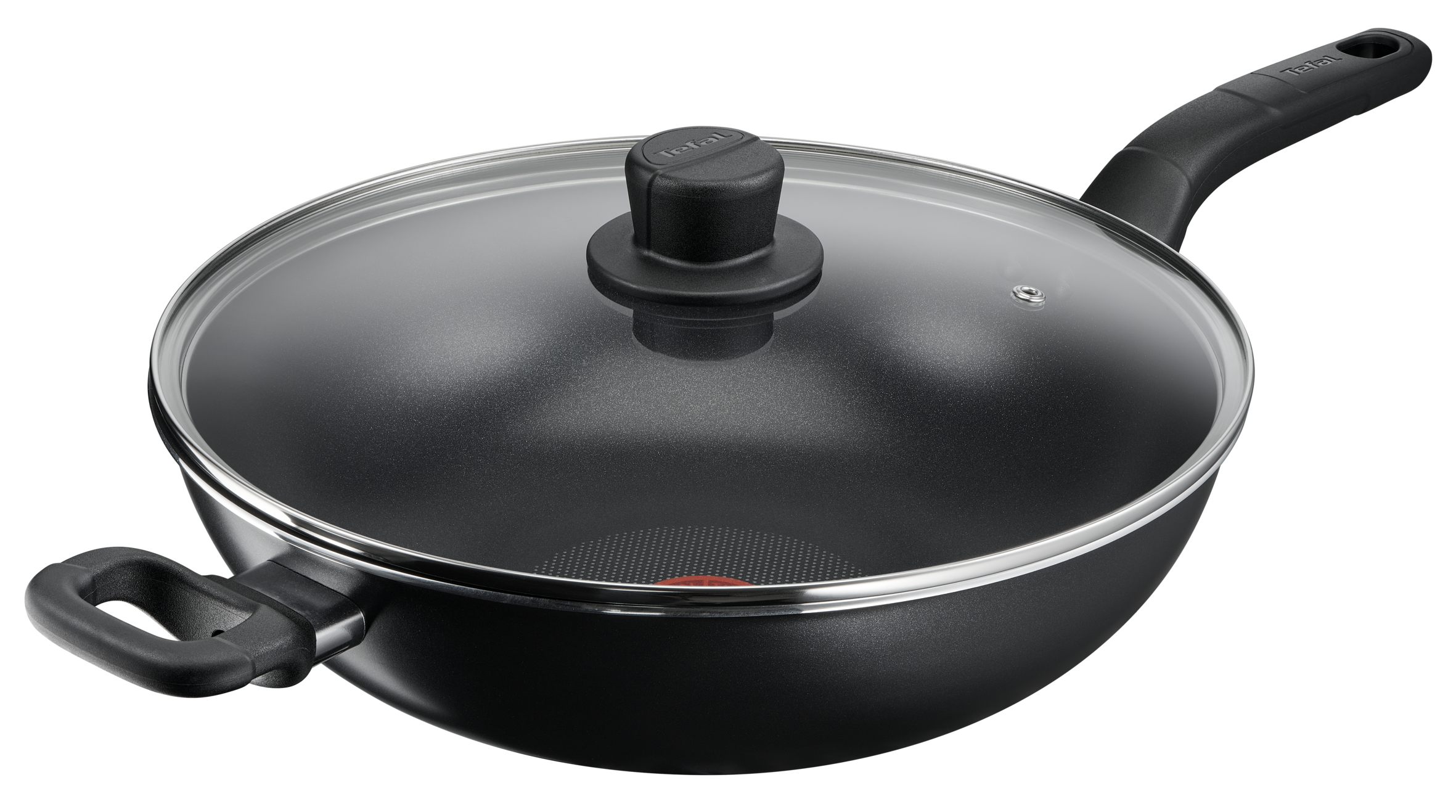 Tefal 32cm Non-Stick Wok Pan with Glass Lid - Professional Stir Fry Cooking for Asian Cuisine, Perfect for Home Chefs & Restaurant Use