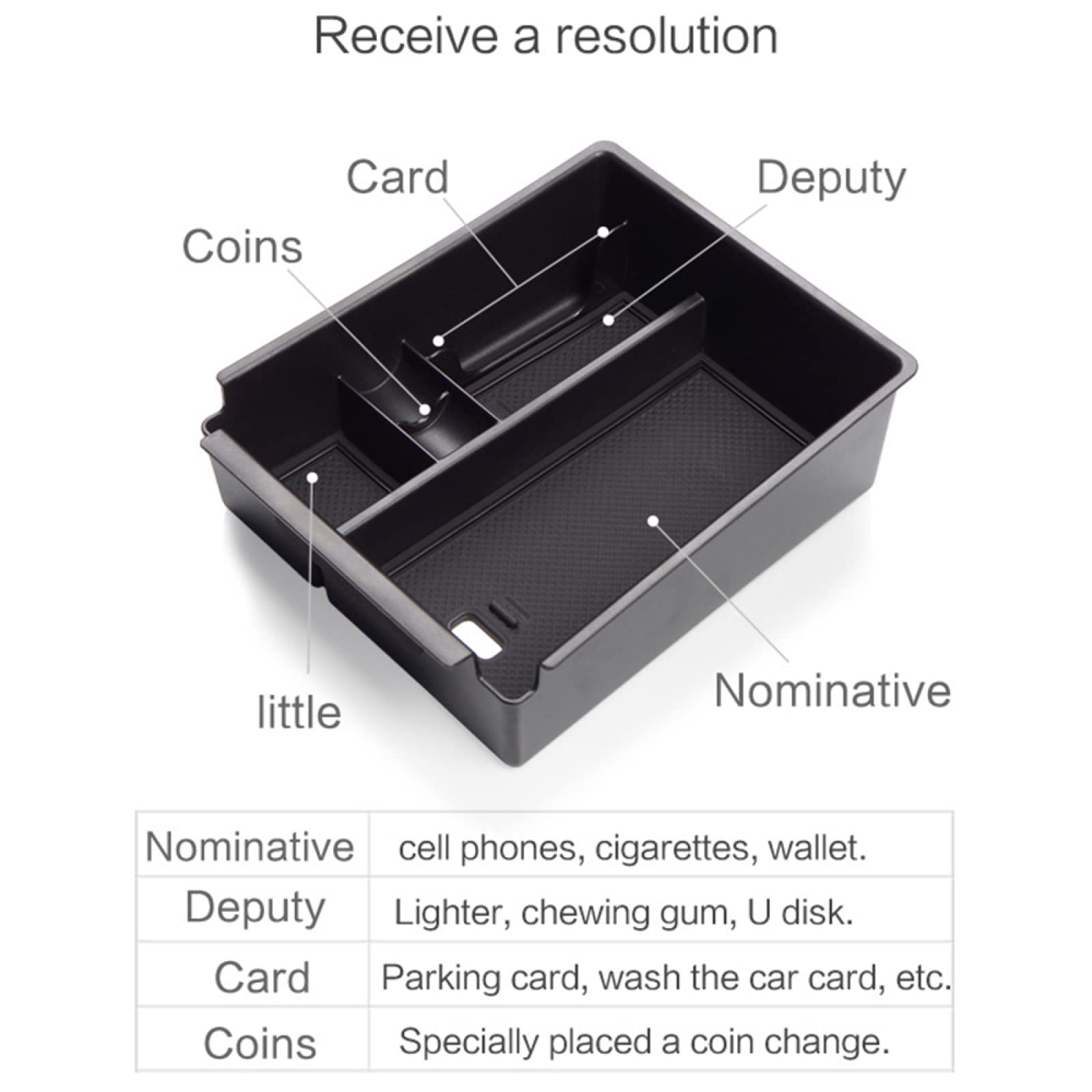 2021-2022 Hyundai Tucson NX4 Center Console Organizer - Secondary Storage Tray & Armrest Insert with Non-Slip Mats | Perfect for Car Accessories, Road Trips & Daily Commute