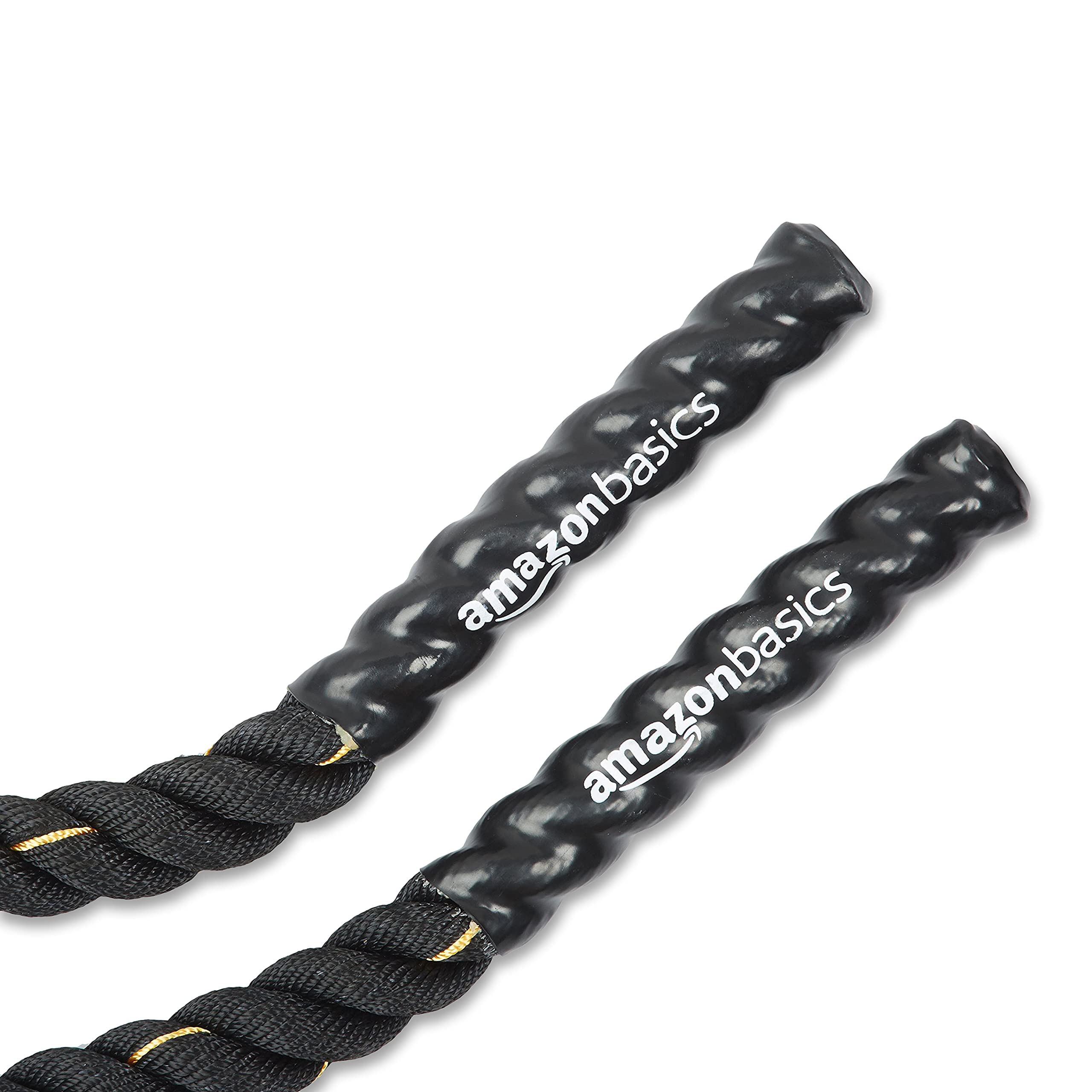 Amazon Basics Heavy Duty Jump Rope for Strength Training, Cardio Workouts & CrossFit - Adjustable Length Fitness Rope for Home Gym, Outdoor Exercise & Boxing Training