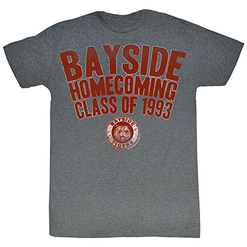 Saved by The Bell 80s Comedy Sitcom Homecoming Class of 1993 Grey Adult T-Shirt | Vintage TV Show Merchandise | Perfect for Fans, Retro Parties & 90s Theme Events
