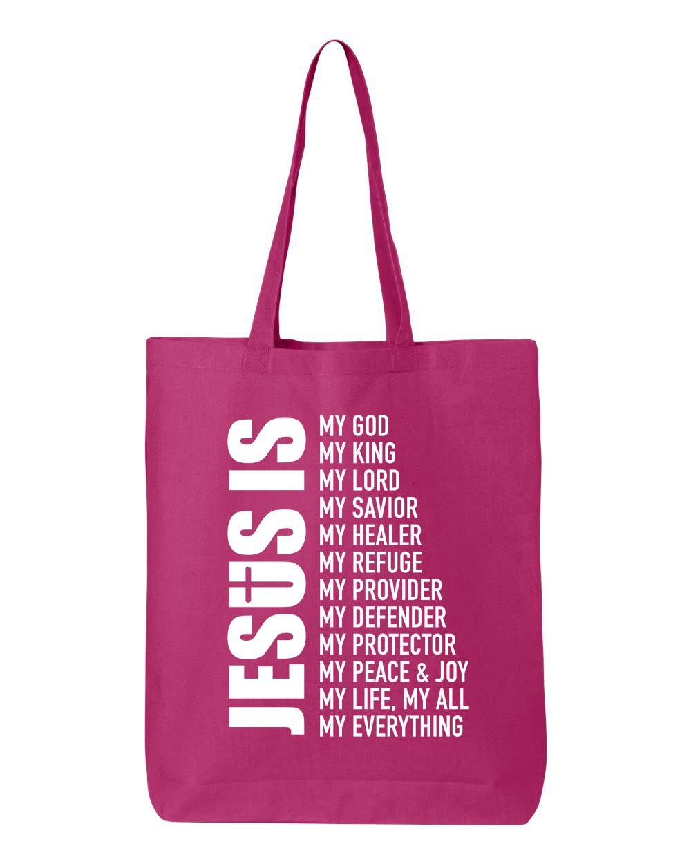 Jesus is My Everything Tote Bag - Eco Cotton Reusable Shopping Bag for Church & Daily Use