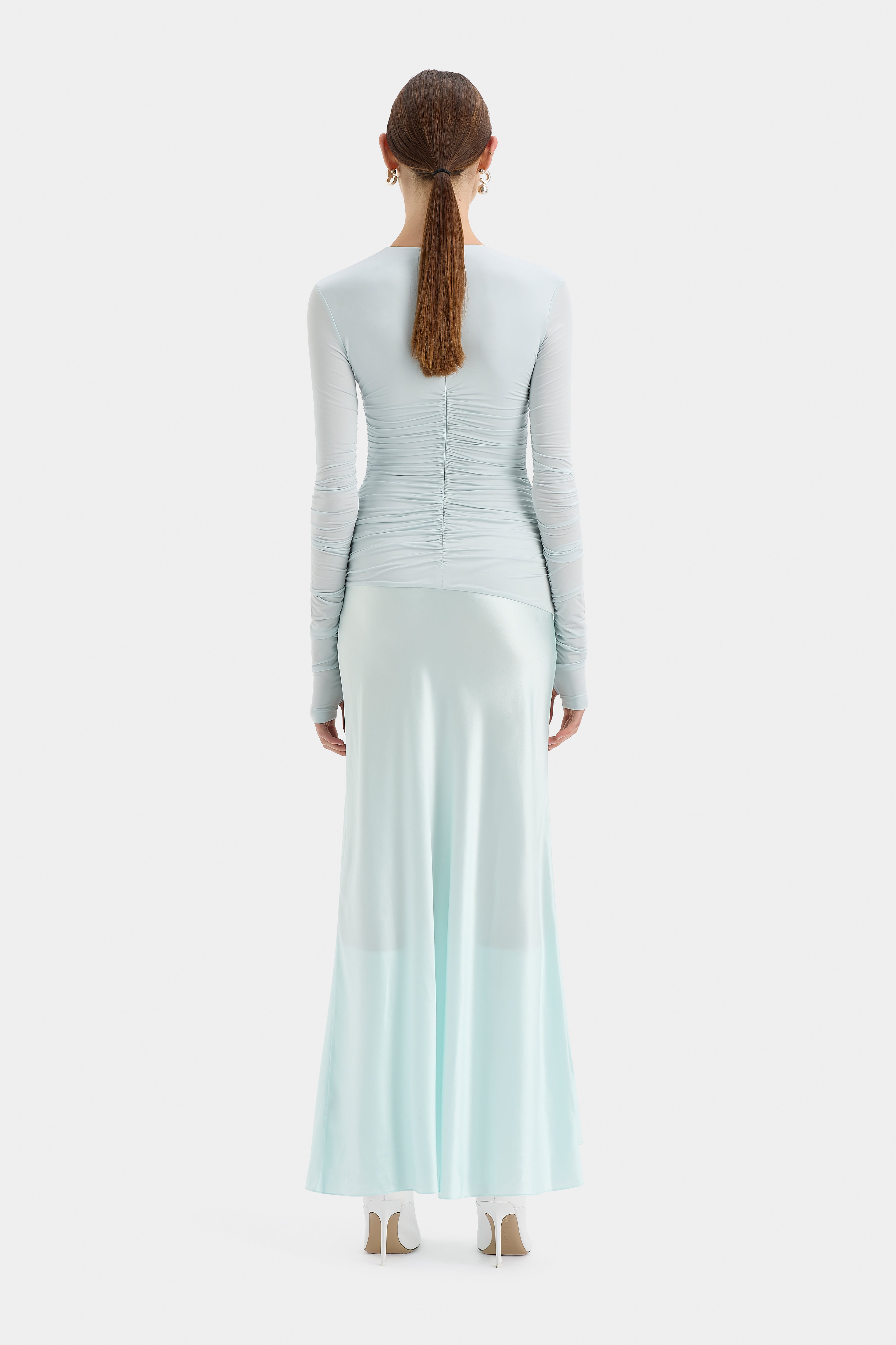 Alessia Elegant Draped Evening Gown for Women - Formal Party Dress for Prom, Wedding & Special Occasions