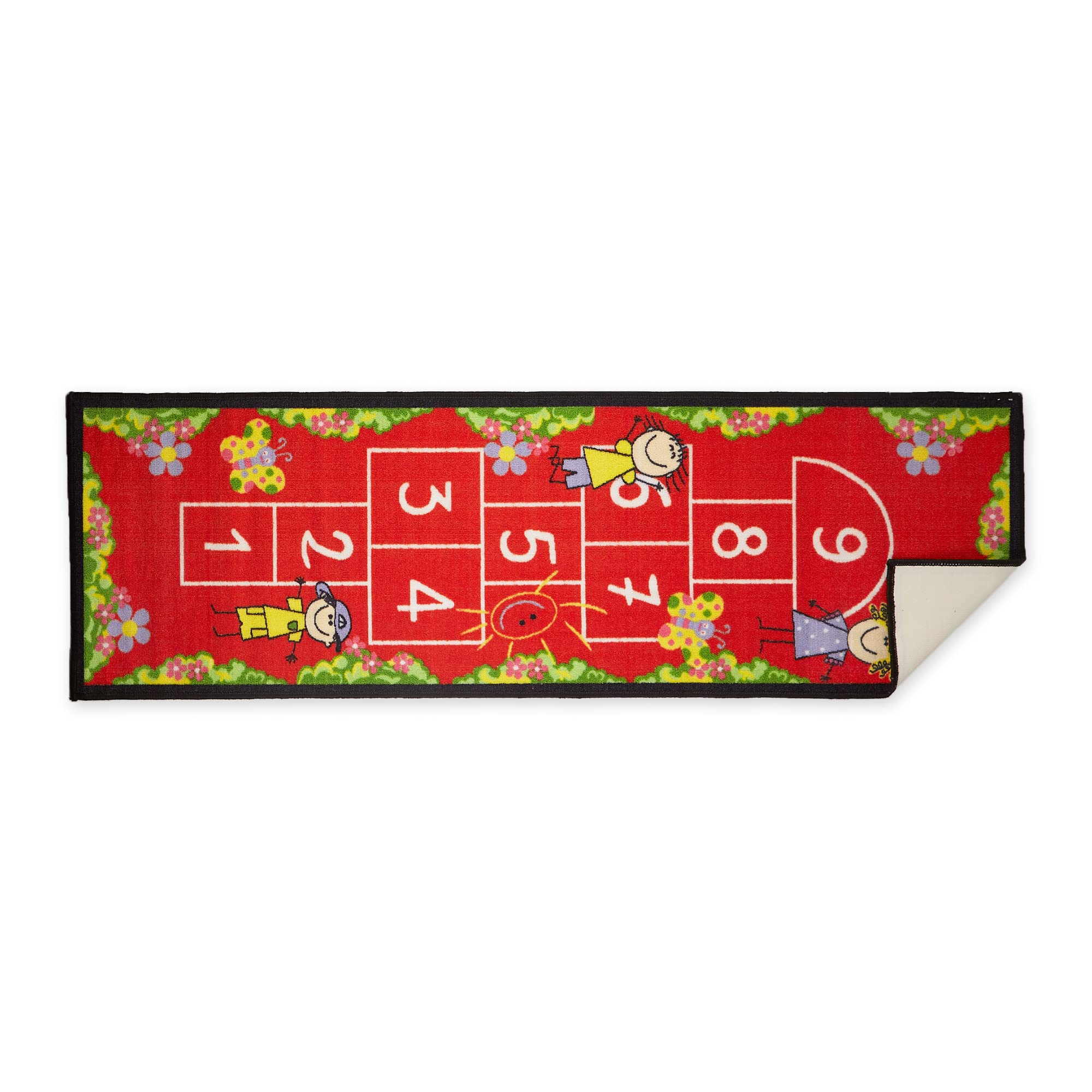 DII Hopscotch Play Mat - Fun & Educational Area Rug for Kids & Toddlers (24x76 Inches) - Indoor/Outdoor Floor Game for Learning & Active Play