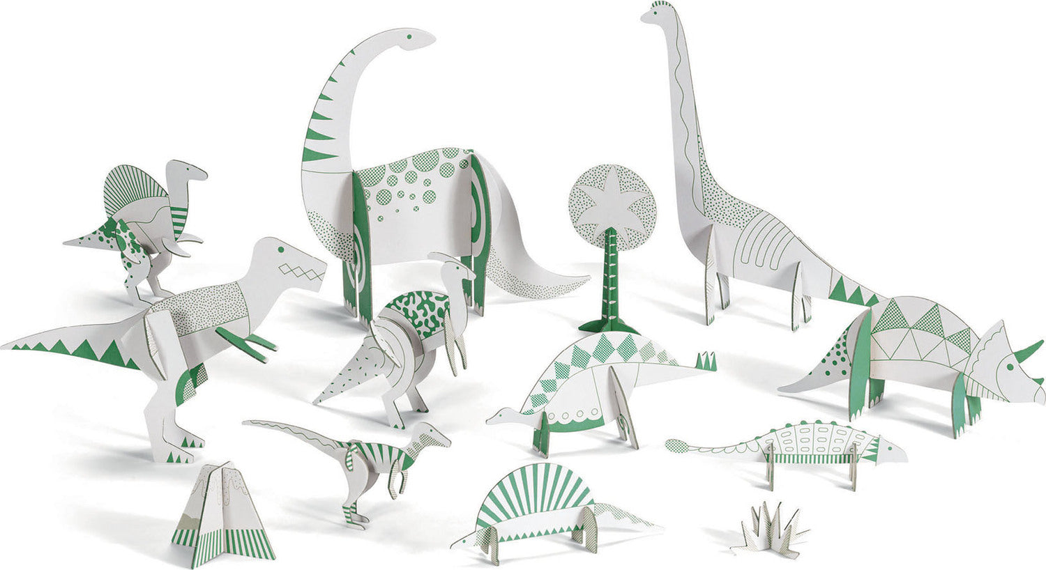 Dinosaurs Color, Assemble & Play - Creative DIY Dinosaur Toy Set for Kids - Perfect for Birthday Gifts, Classroom Activities & STEM Learning